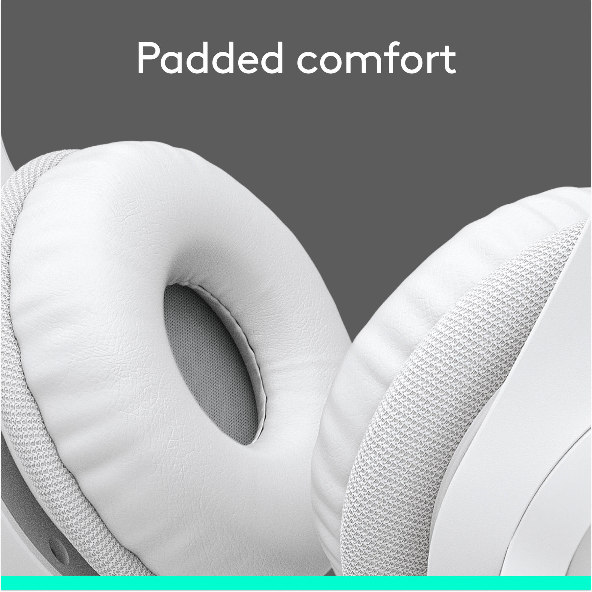 Logitech H390 white USB wired computer headset with over-ear design and boom microphone — view 7