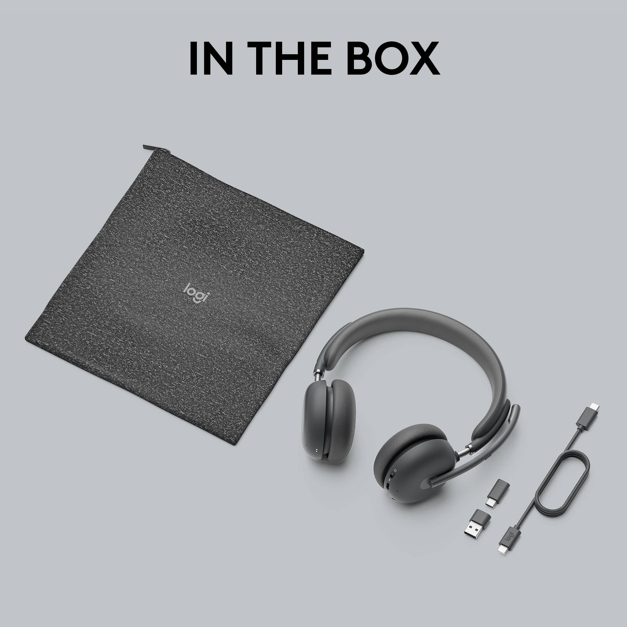Logitech Zone Wireless 2 UC graphite wireless headset for business calls — view 4
