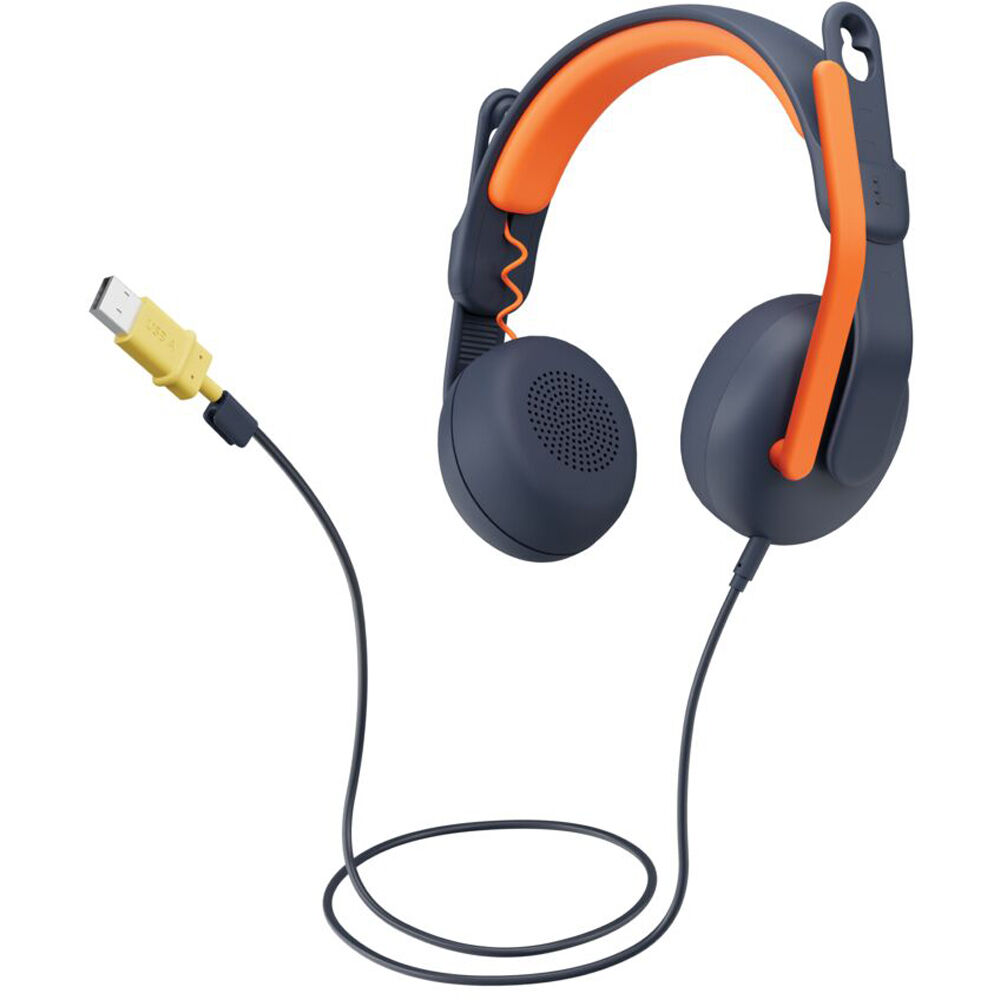 Logitech Zone Learn headset with USB-A connection and on-ear design for education use — view 4