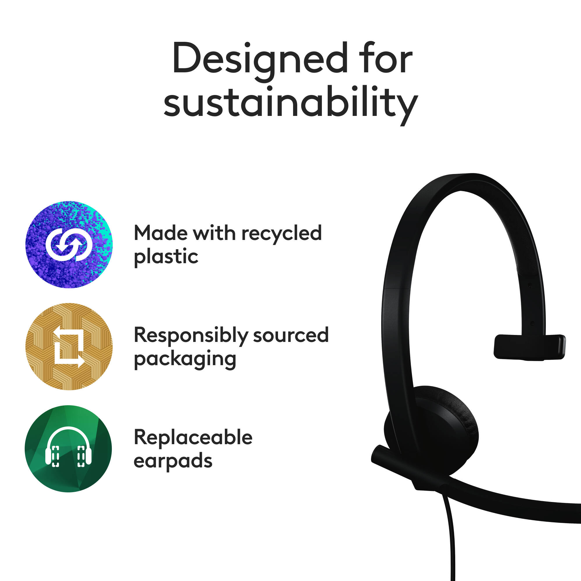 USB-A Headset Mono H570e, Teams — view 7