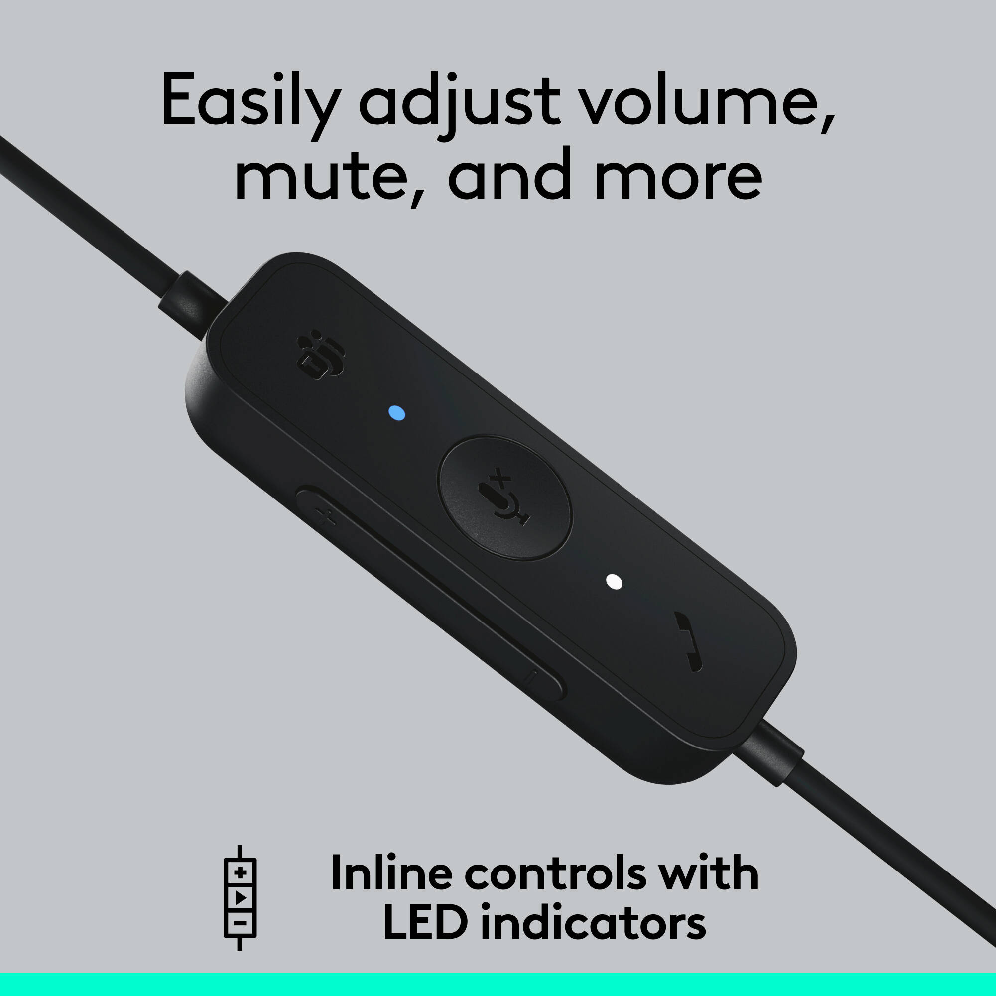 Logitech H570e Teams USB-C mono wired headset with boom microphone — view 4