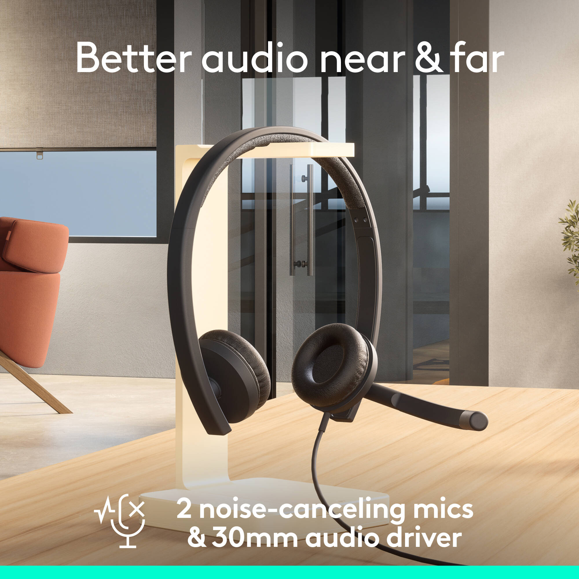 USB-A Headset Stereo H570e, Teams — view 3