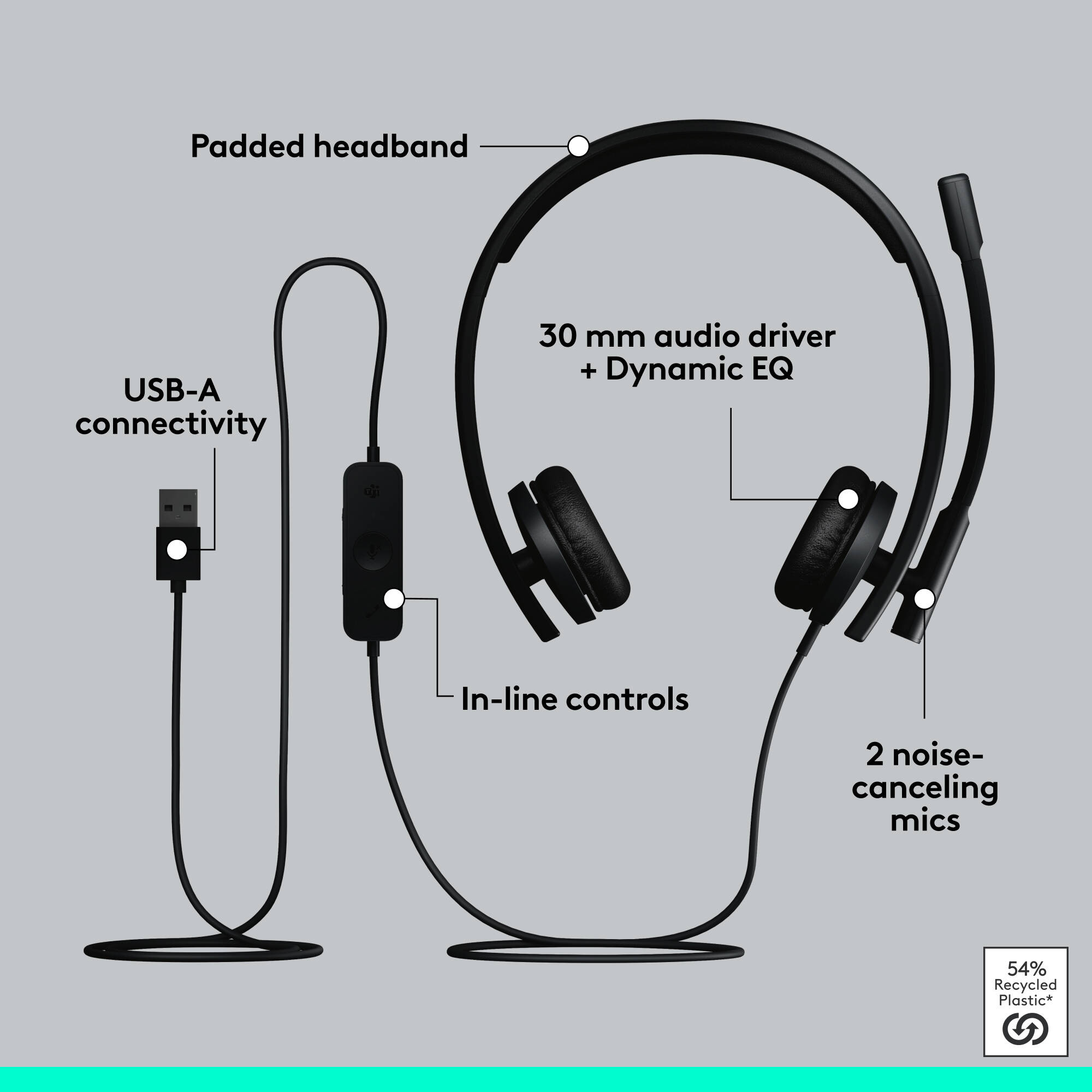USB-A Headset Stereo H570e, Teams — view 6