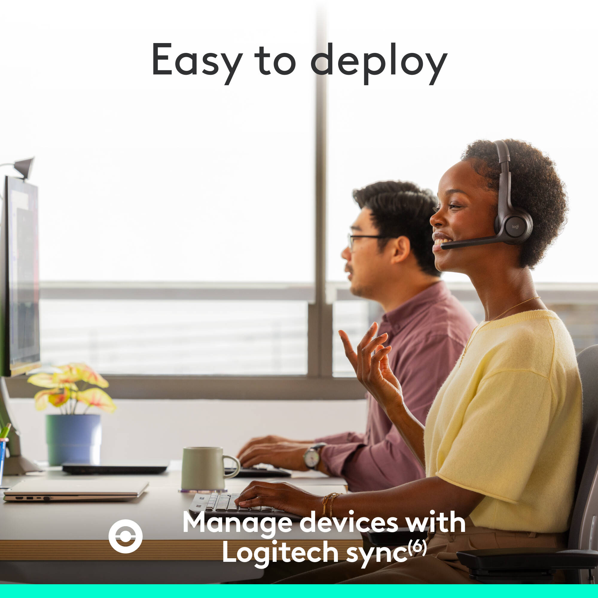 Logitech Zone 305 UC wireless headset with dongle for business calls — view 8