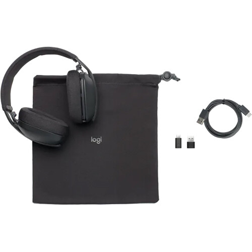 Logitech Zone Vibe Wireless Headset UC in Graphite, over-ear Bluetooth headset for unified communications — view 7