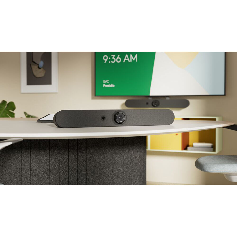 Logitech Rally Bar Mini bundle with Tap Cat5e and Mic Pod for small conference rooms — view 3