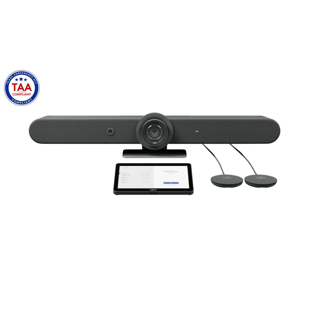 Logitech RallyBar bundle with Tap Cat5e and Mic Pods for conference rooms — view 2