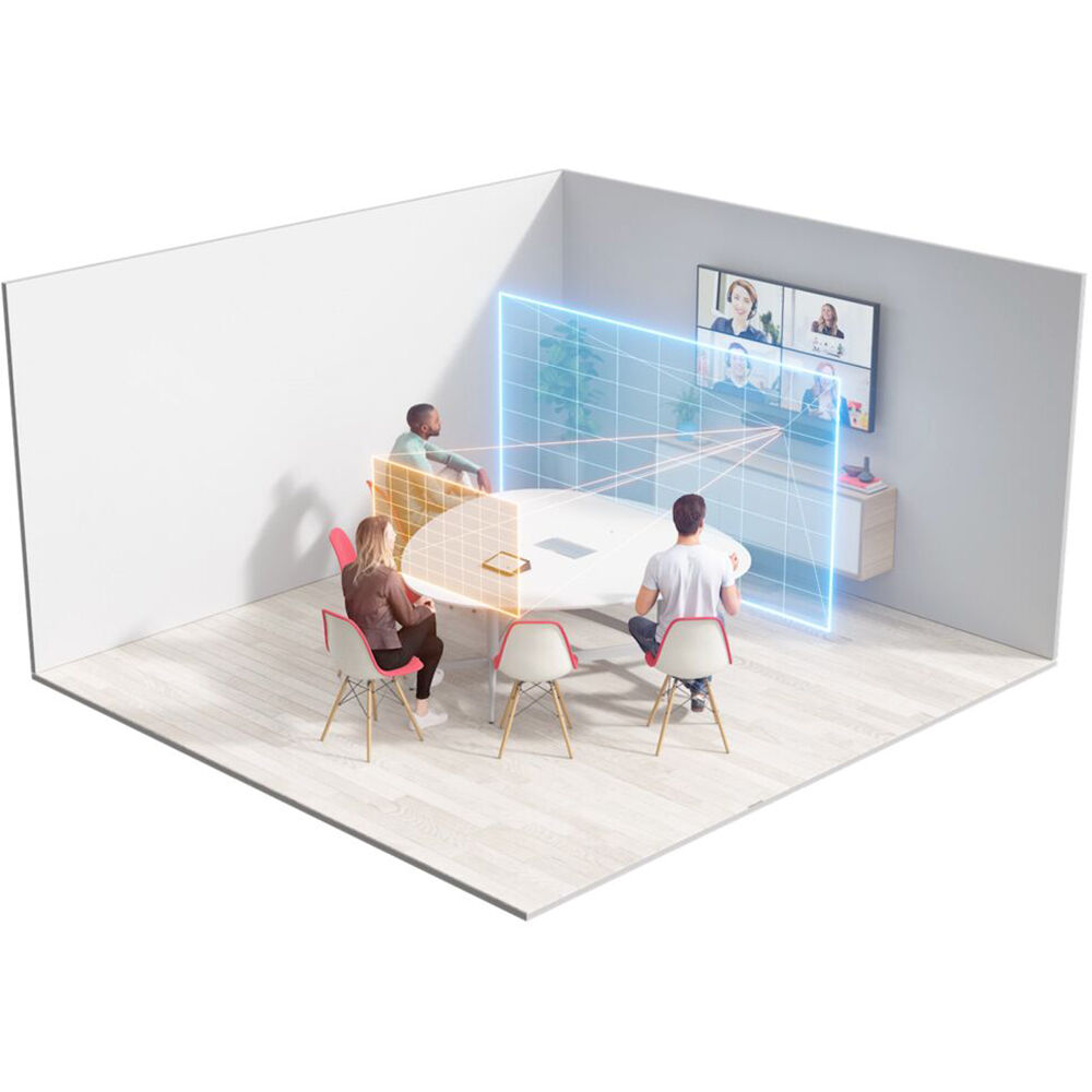 Logitech RallyBar, Tap Cat5e, Sight, and microphones conference room bundle for hybrid meetings — view 7