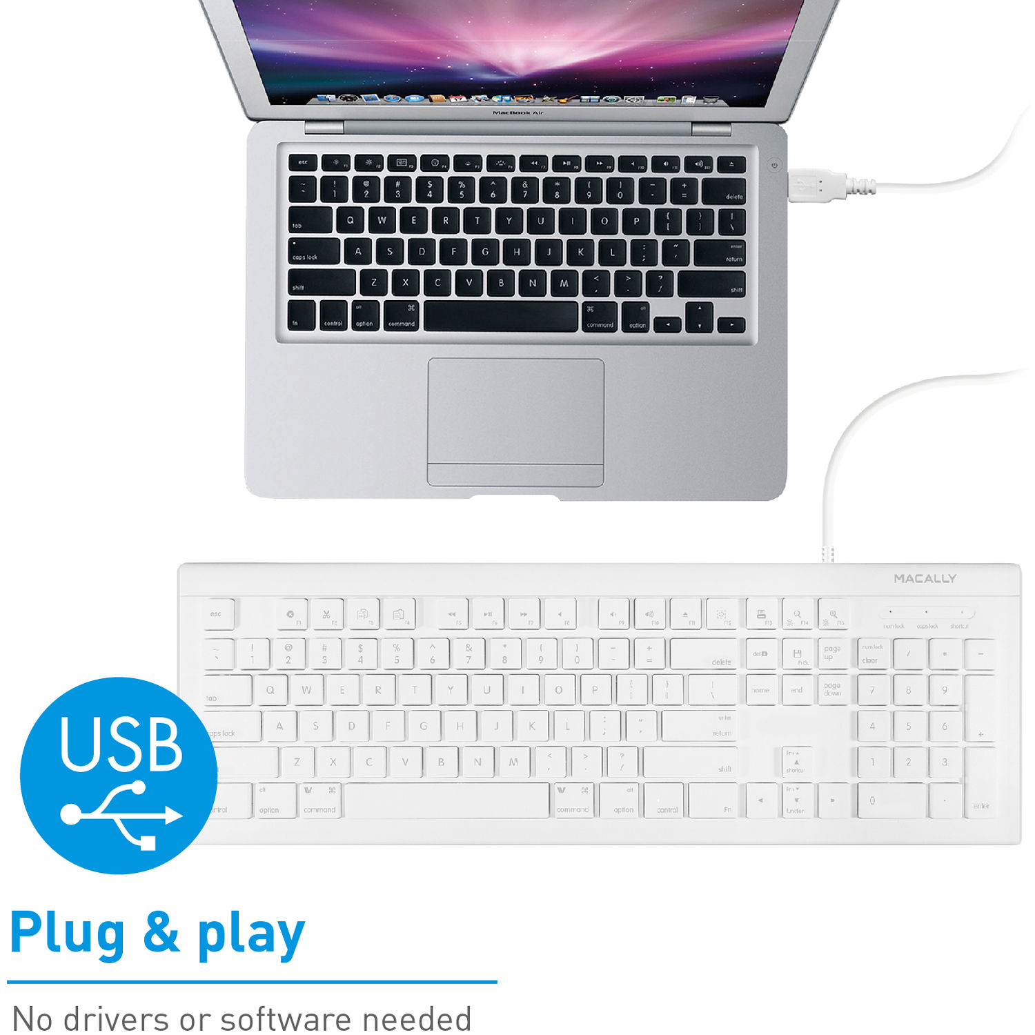 MACALLY PERIPHERALS FULL SIZE USB KEYBOARD FOR MAC — view 10
