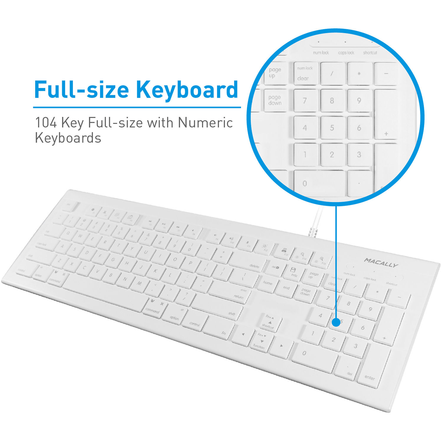 MACALLY PERIPHERALS FULL SIZE USB KEYBOARD FOR MAC — view 7