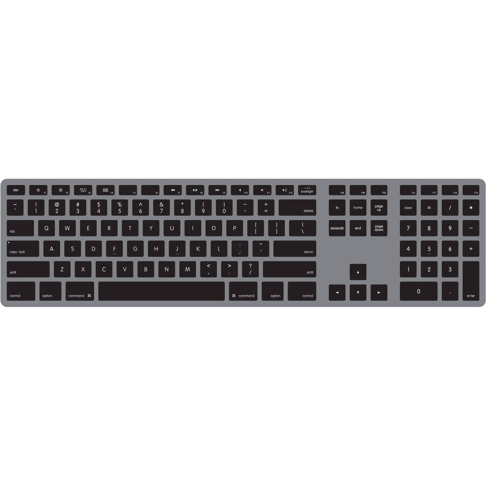 MATIAS BACKLIT ALUMINUM KEYBOARD SPACE GRAY — view 2