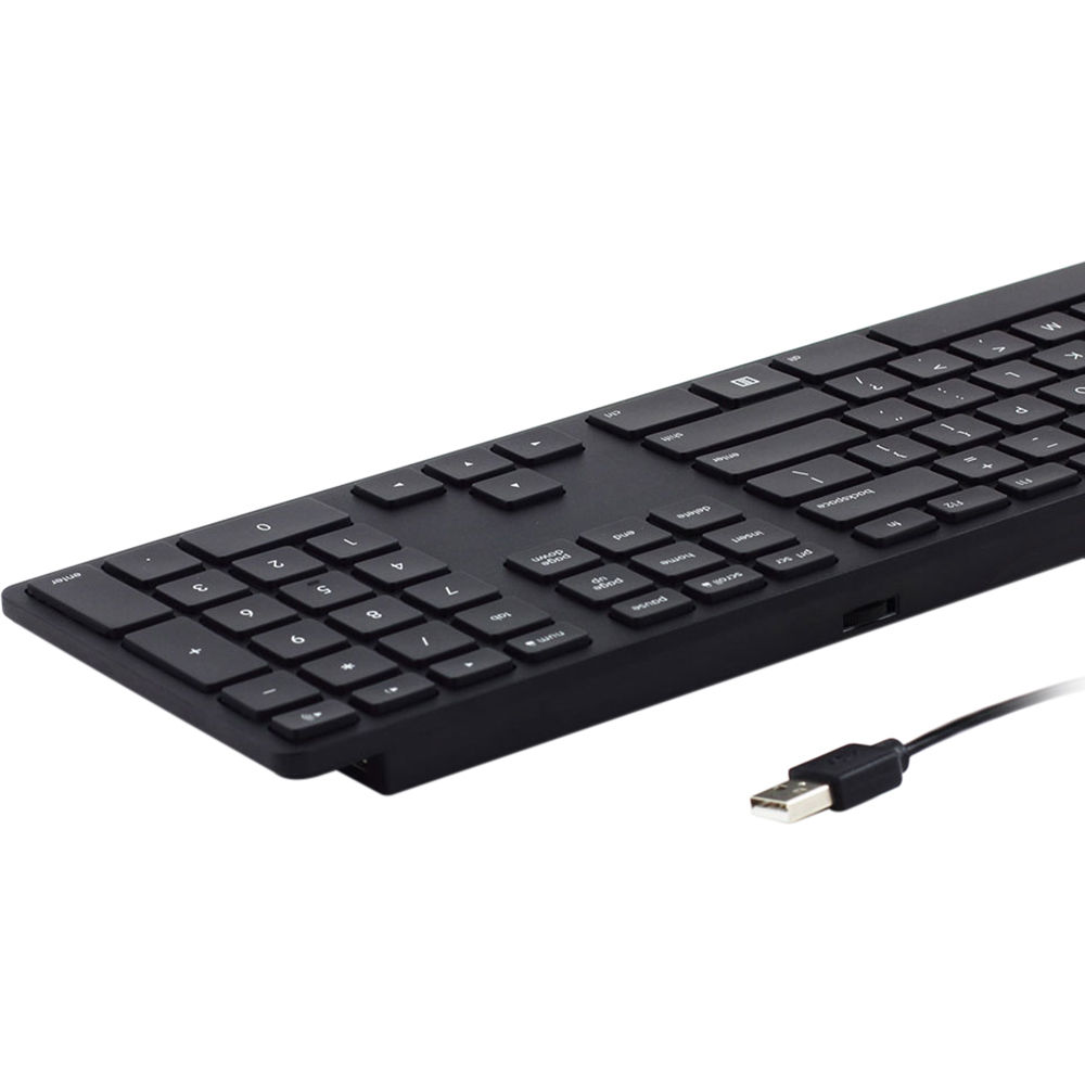 Matias Backlit Aluminum Keyboard FK318PCLBB in black with backlit keys and anodized aluminum top — view 2