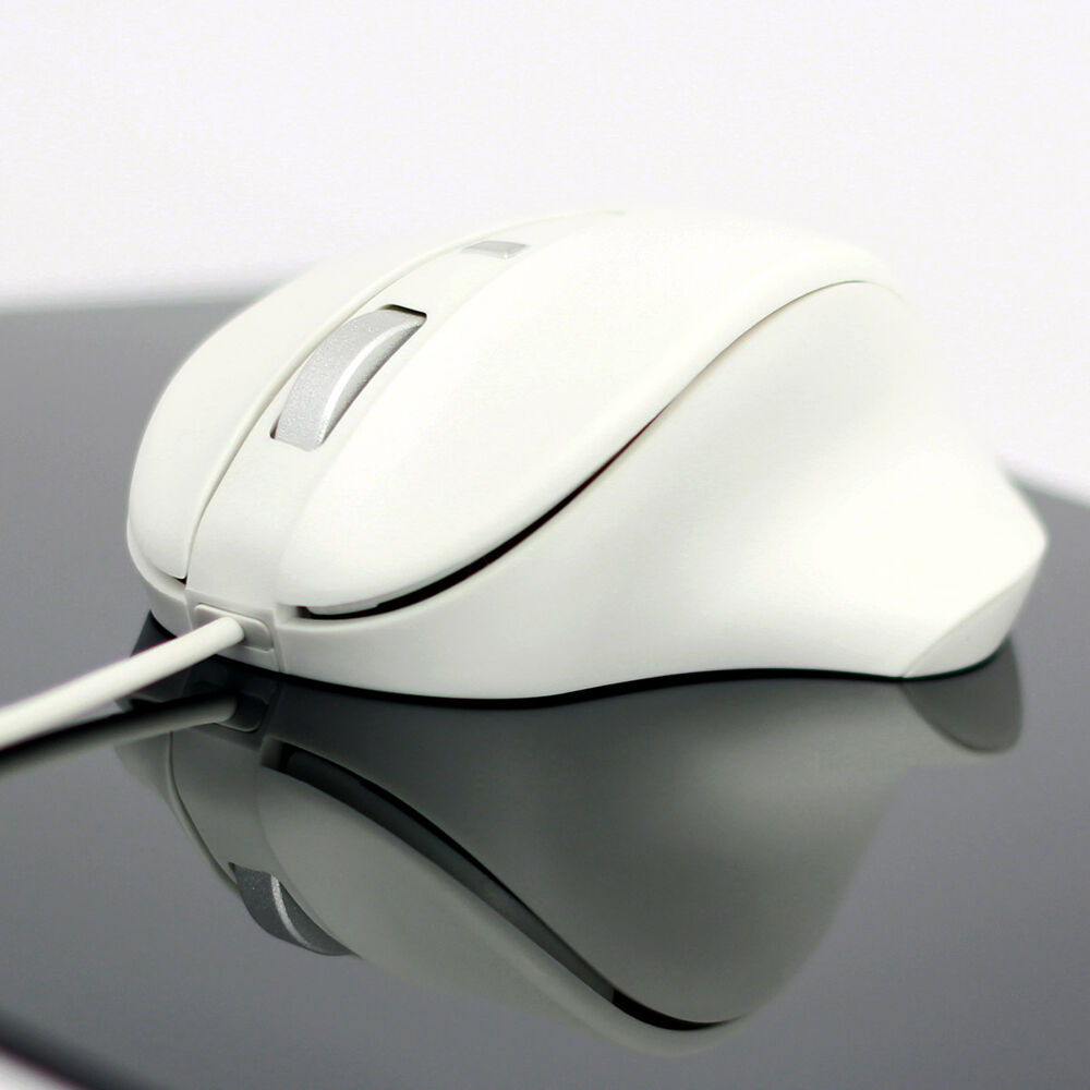 Matias M20W white wired USB-A PBT mouse for desktop use — view 4