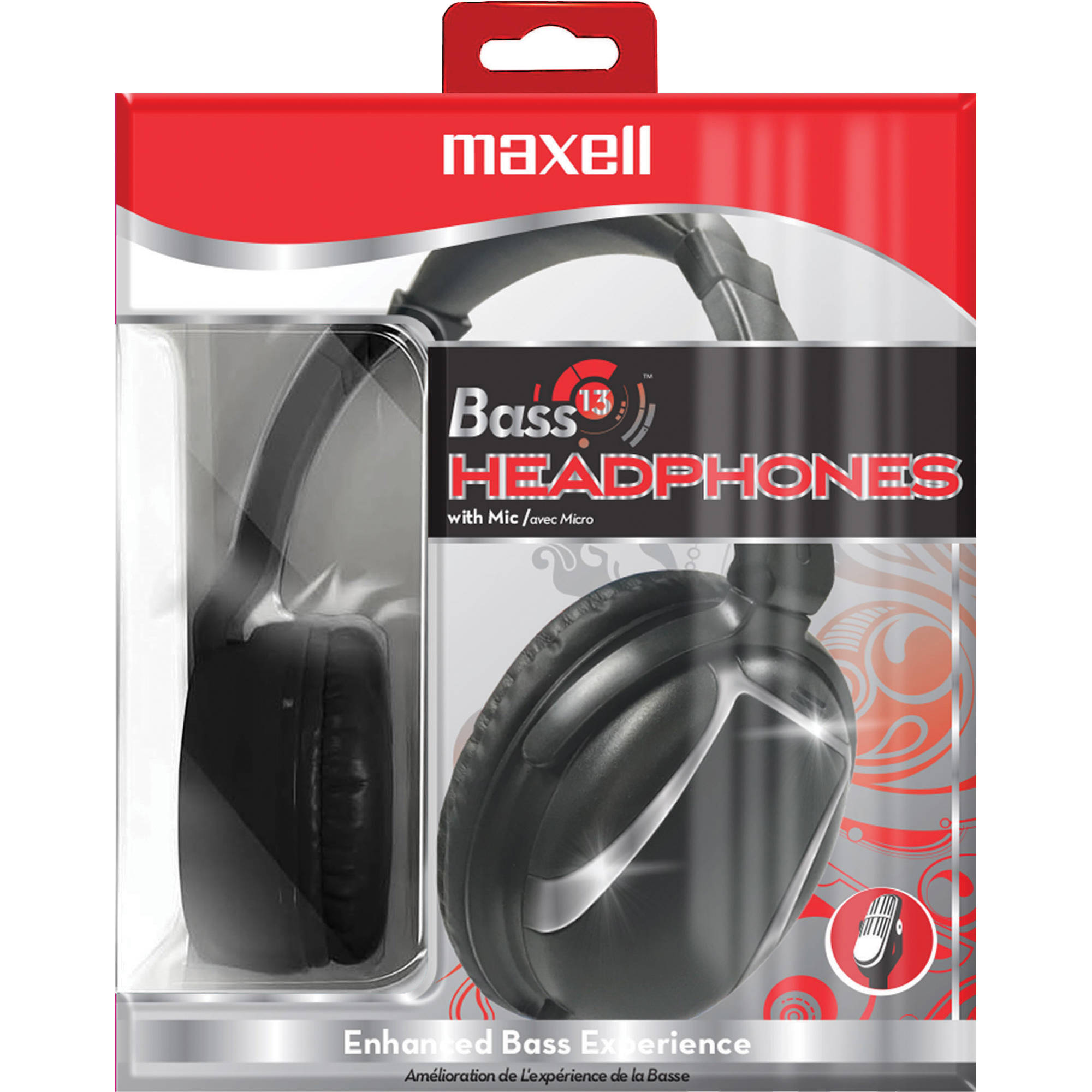 WIRED HEADPHONES, WIRED HEADPHONE WITH INLINE MIC 4FT CORD - BLACK — view 2