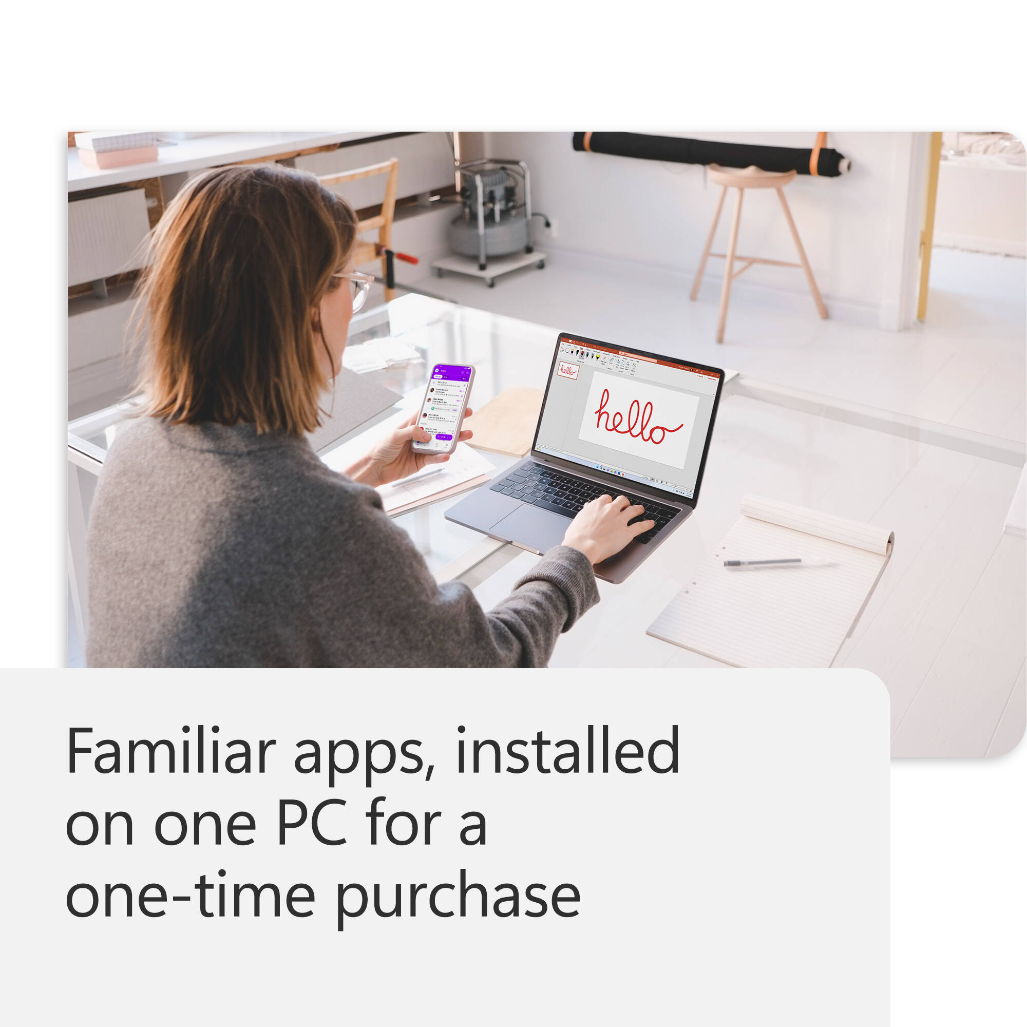 Microsoft Office Home and Business 2024 retail box for one user, English, North America only — view 2
