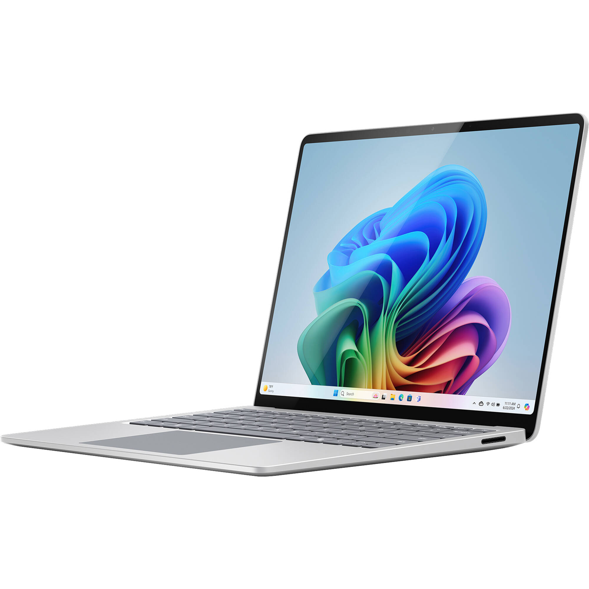 Microsoft Surface Laptop 7 in Platinum with 13.8-inch display for business use — view 3