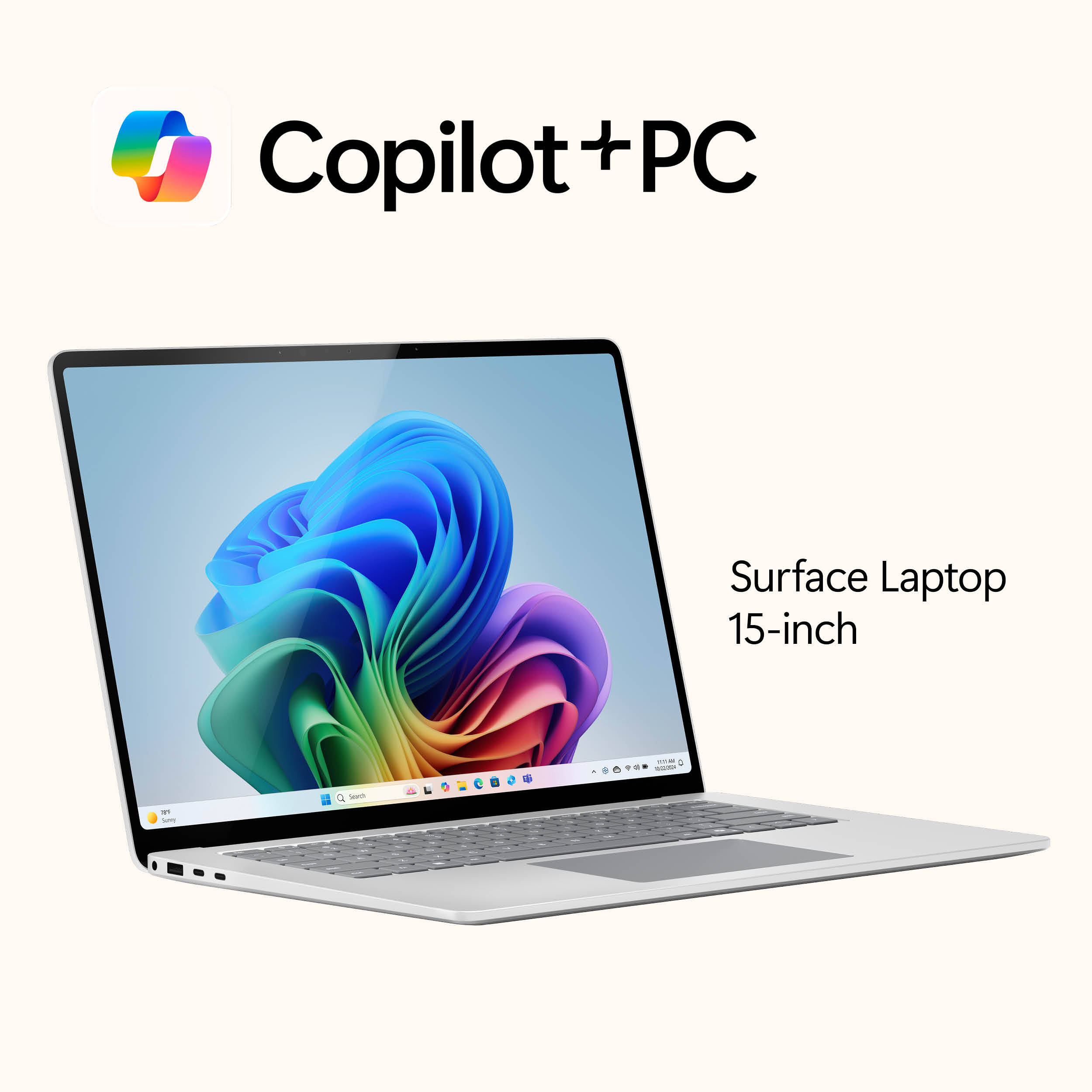 Microsoft Surface Laptop 7 15-inch in Platinum with business-focused premium design — view 8