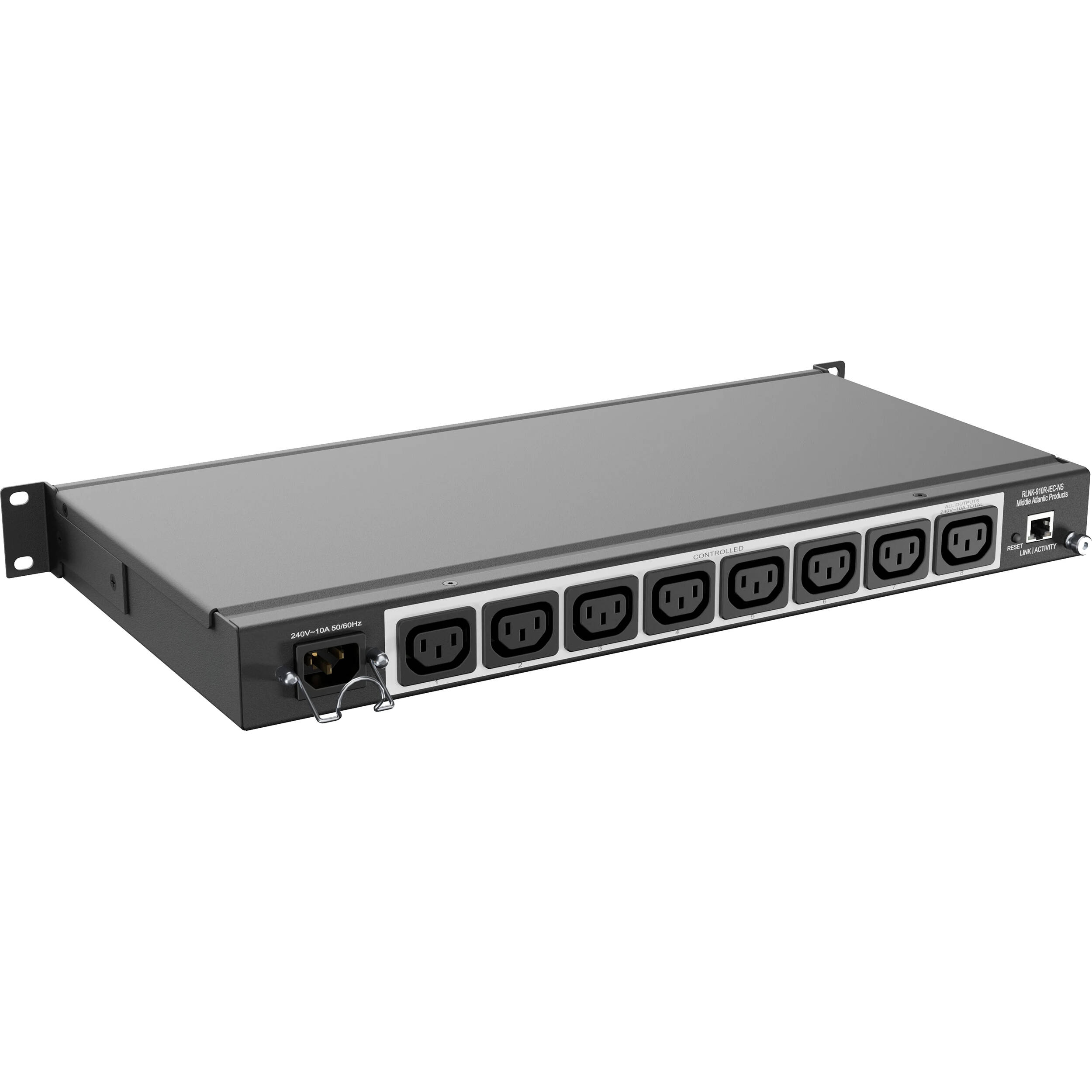 Middle Atlantic RLNK-910R-IEC-NS 9-outlet rack-mount IEC PDU with compact profile — view 2