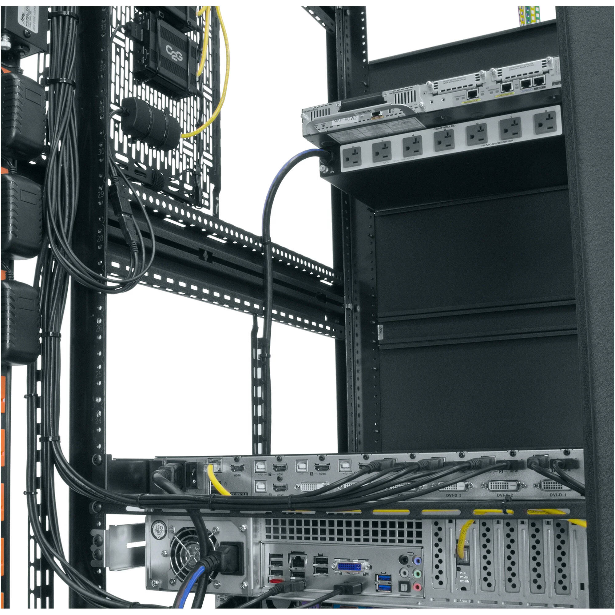 Middle Atlantic RM-KB-LCD17KVMHD rackmount console with integrated KVM and 17 inch display — view 8