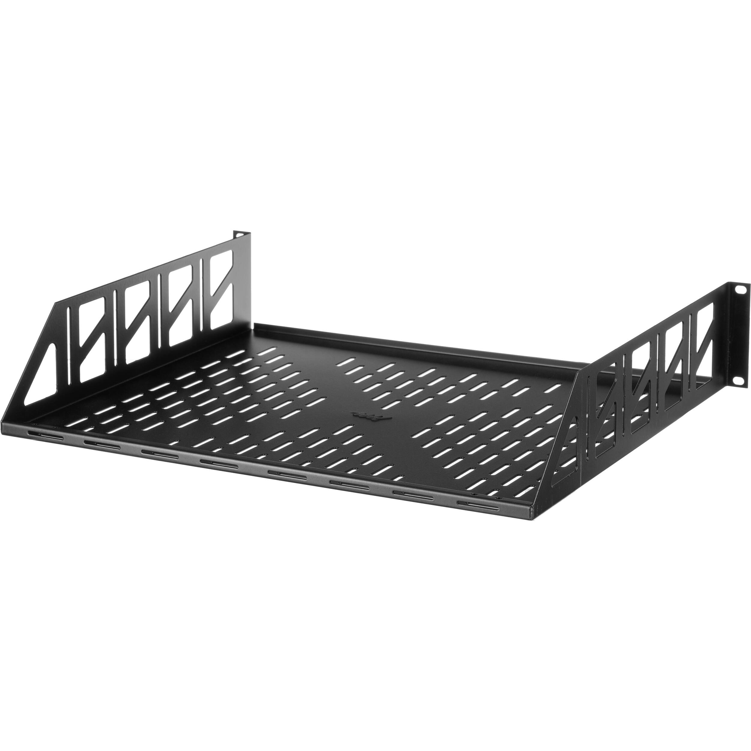 Middle Atlantic U2V 2 SP vented utility shelf in black for 19-inch rack installations — view 4