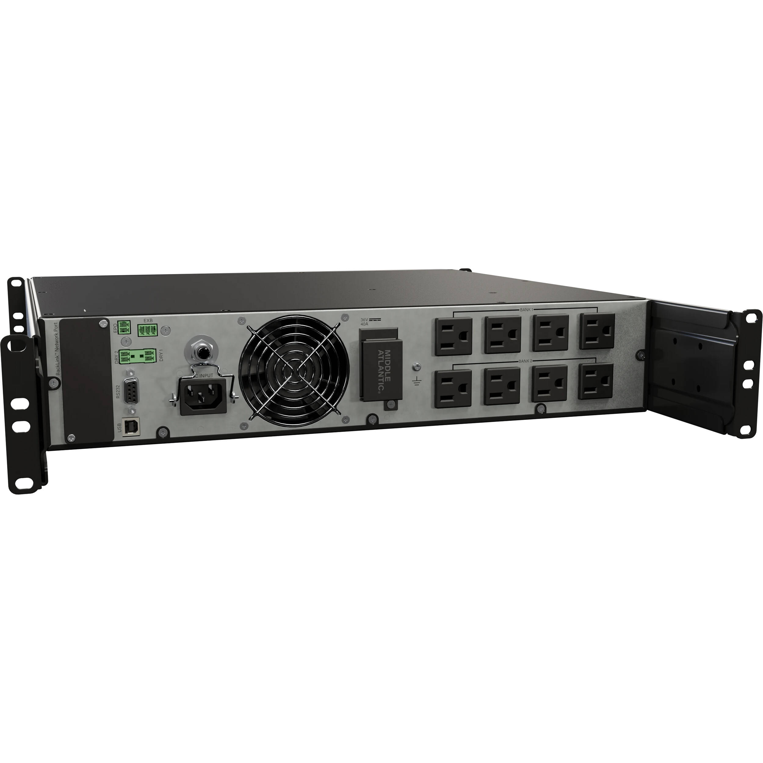 Middle Atlantic 1,500 VA 120 V rack-mount UPS with local bank control — view 2