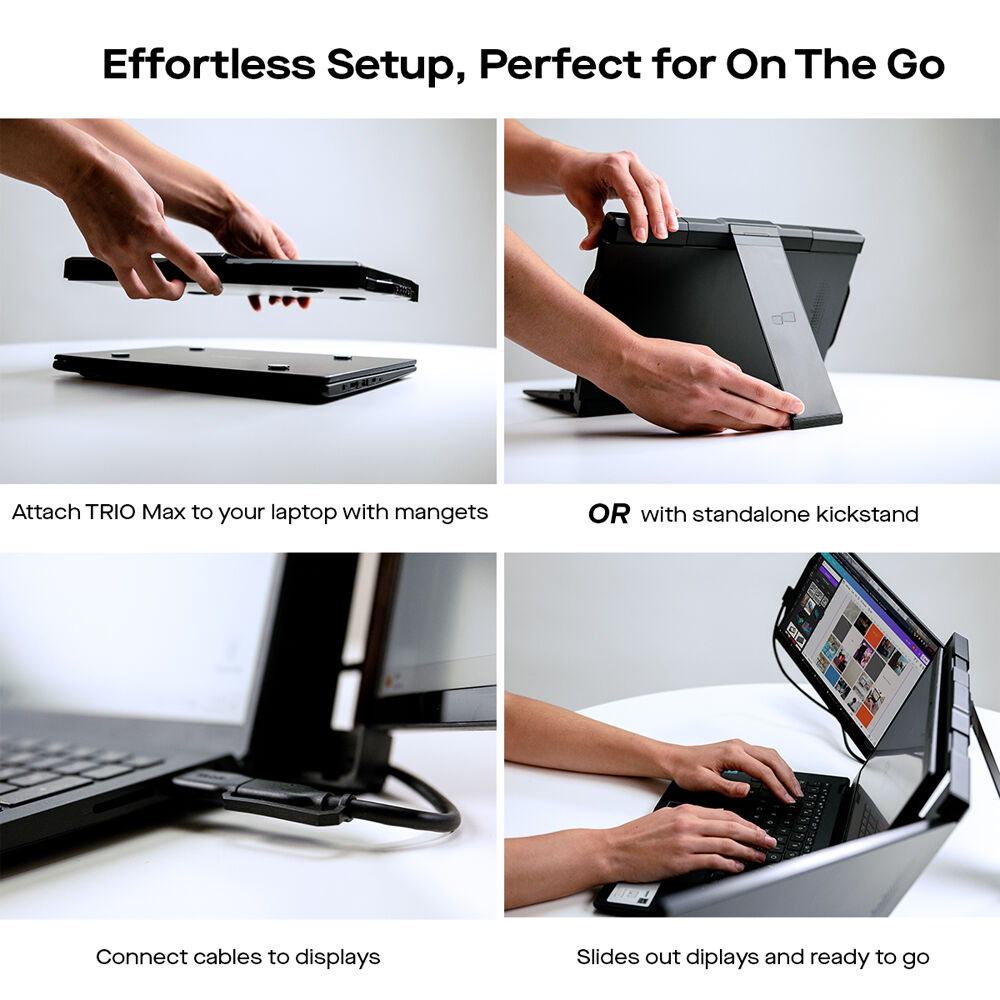Mobile Pixels Trio 2.0 portable triple-screen monitor with two 13.3-inch IPS displays and USB-C connection — view 7