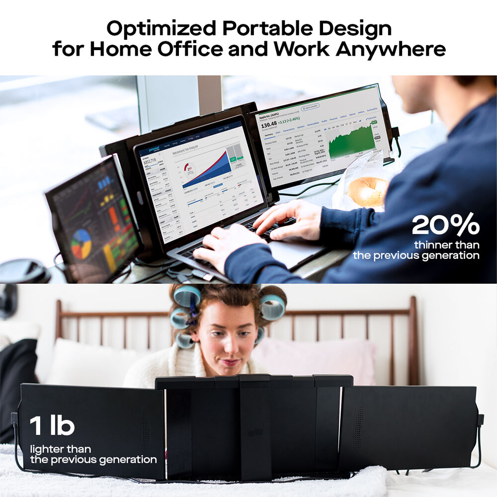 Mobile Pixels Trio 2.0 portable triple-screen monitor with two 13.3-inch IPS displays and USB-C connection — view 9