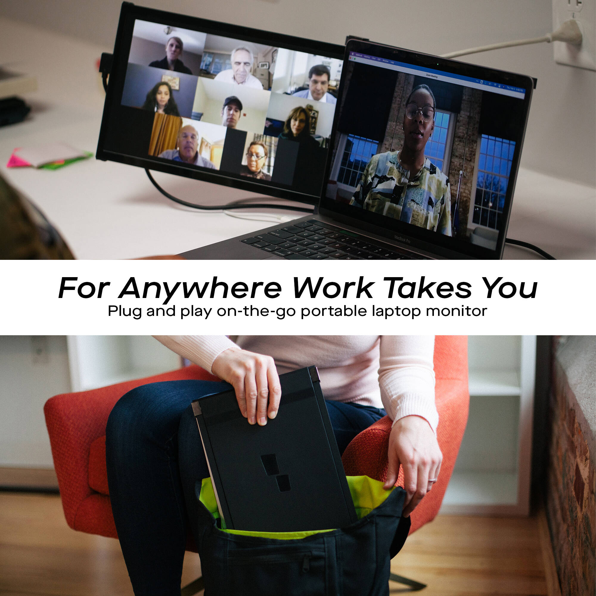 Mobile Pixels Duex Plus DS 13.3-inch portable IPS monitor with slim black chassis — view 5