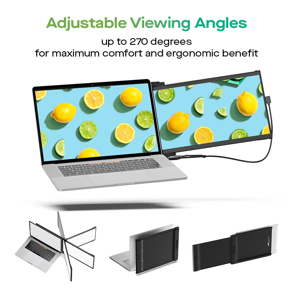 Mobile Pixels Duex Max DS 14.1-inch IPS portable monitor with auto-rotate and USB-C — view 2