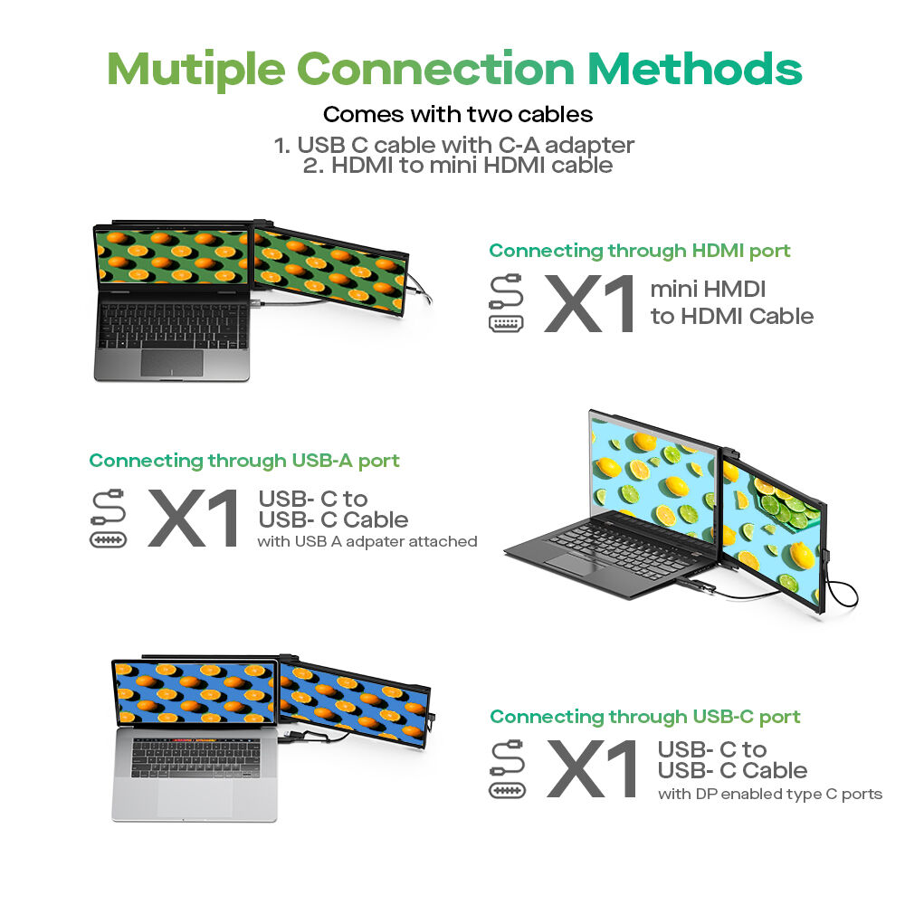 Mobile Pixels Duex Max DS 14.1-inch IPS portable monitor with auto-rotate and USB-C — view 5