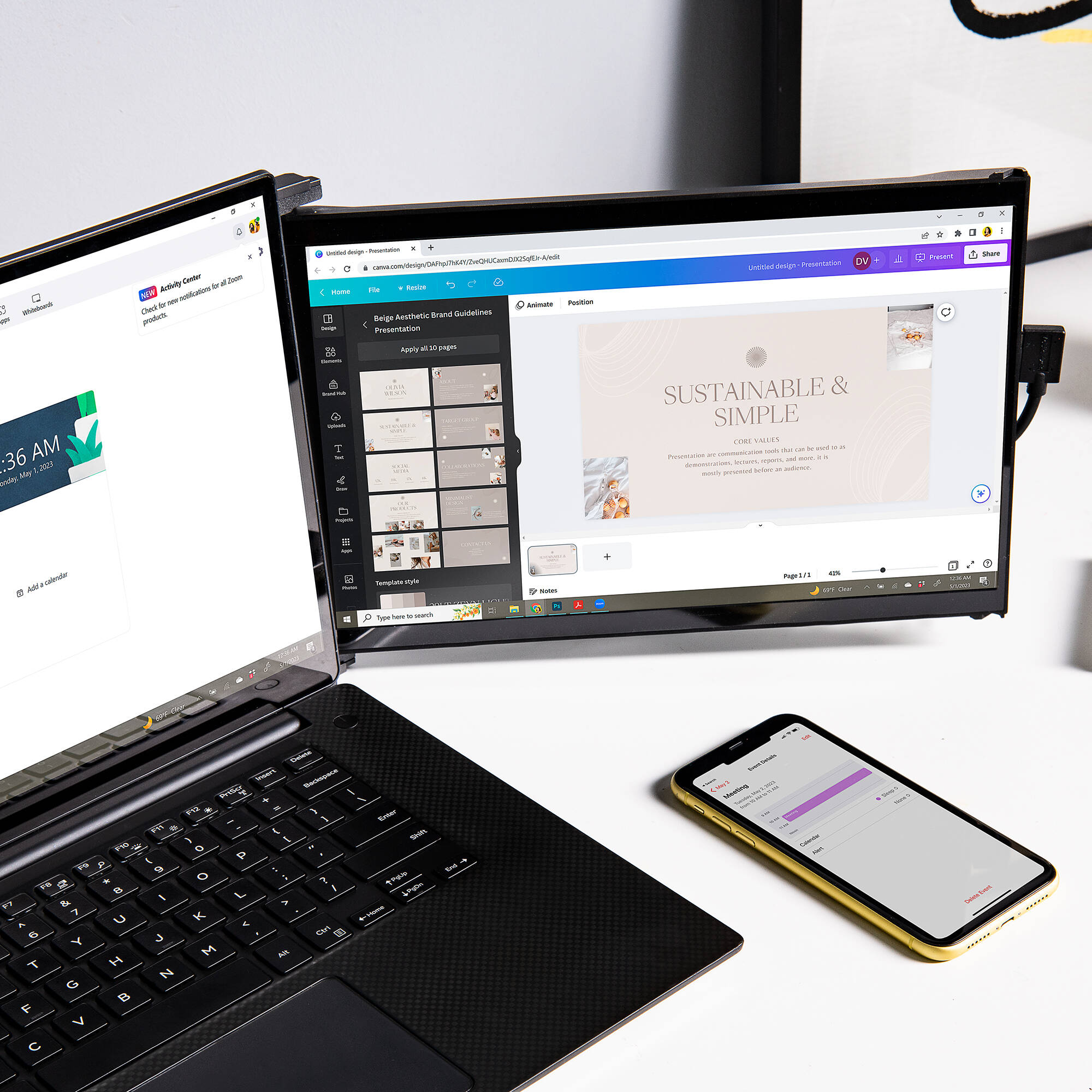 Mobile Pixels Duex Max DS 14.1-inch IPS portable monitor with auto-rotate and USB-C — view 8