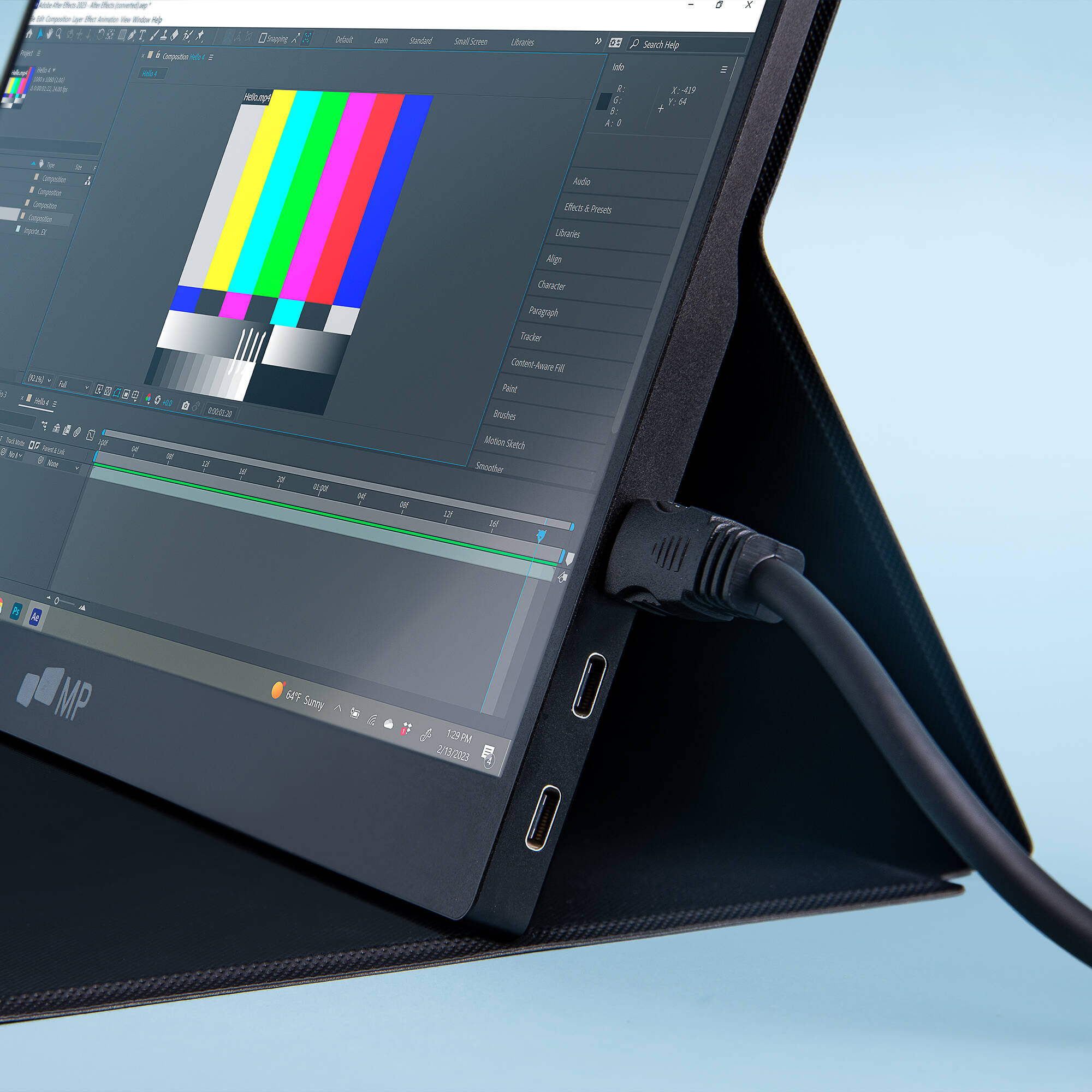 Mobile Pixels Fold 15.6-inch portable LCD monitor for dual-screen laptop productivity — view 10