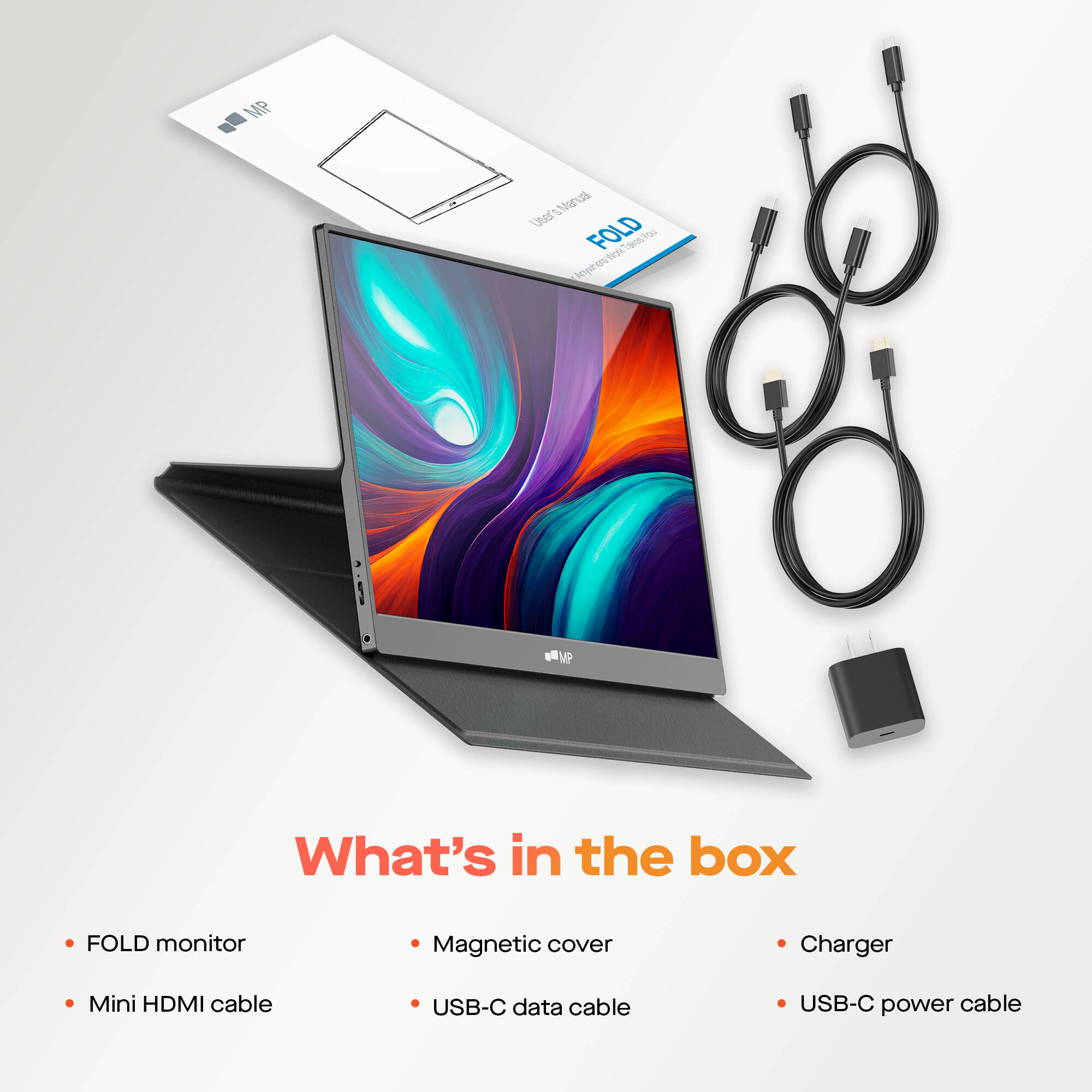 Mobile Pixels Fold 15.6-inch portable LCD monitor for dual-screen laptop productivity — view 4