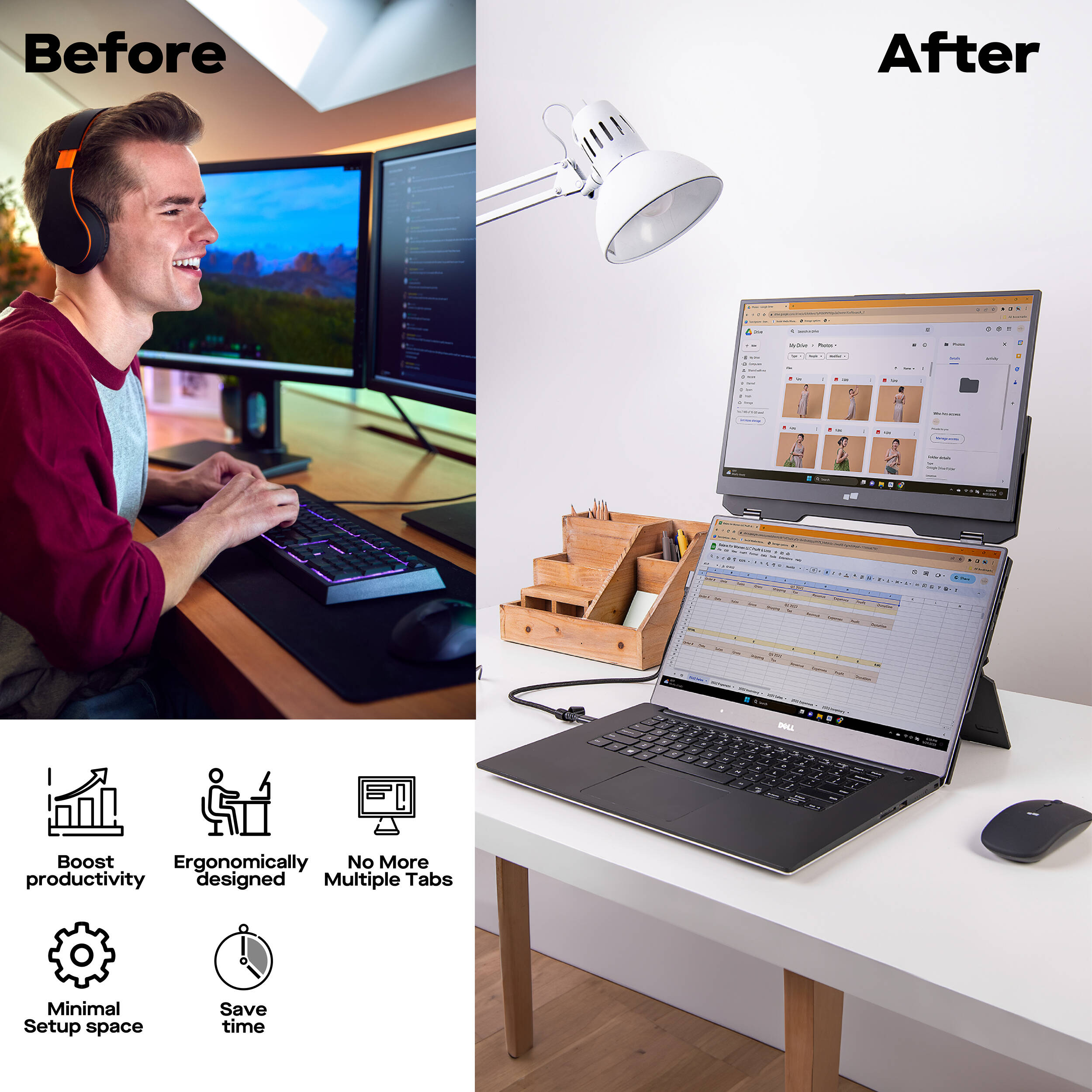 Mobile Pixels Duex Float 15.6 inch 1080p touch portable monitor with kickstand — view 7