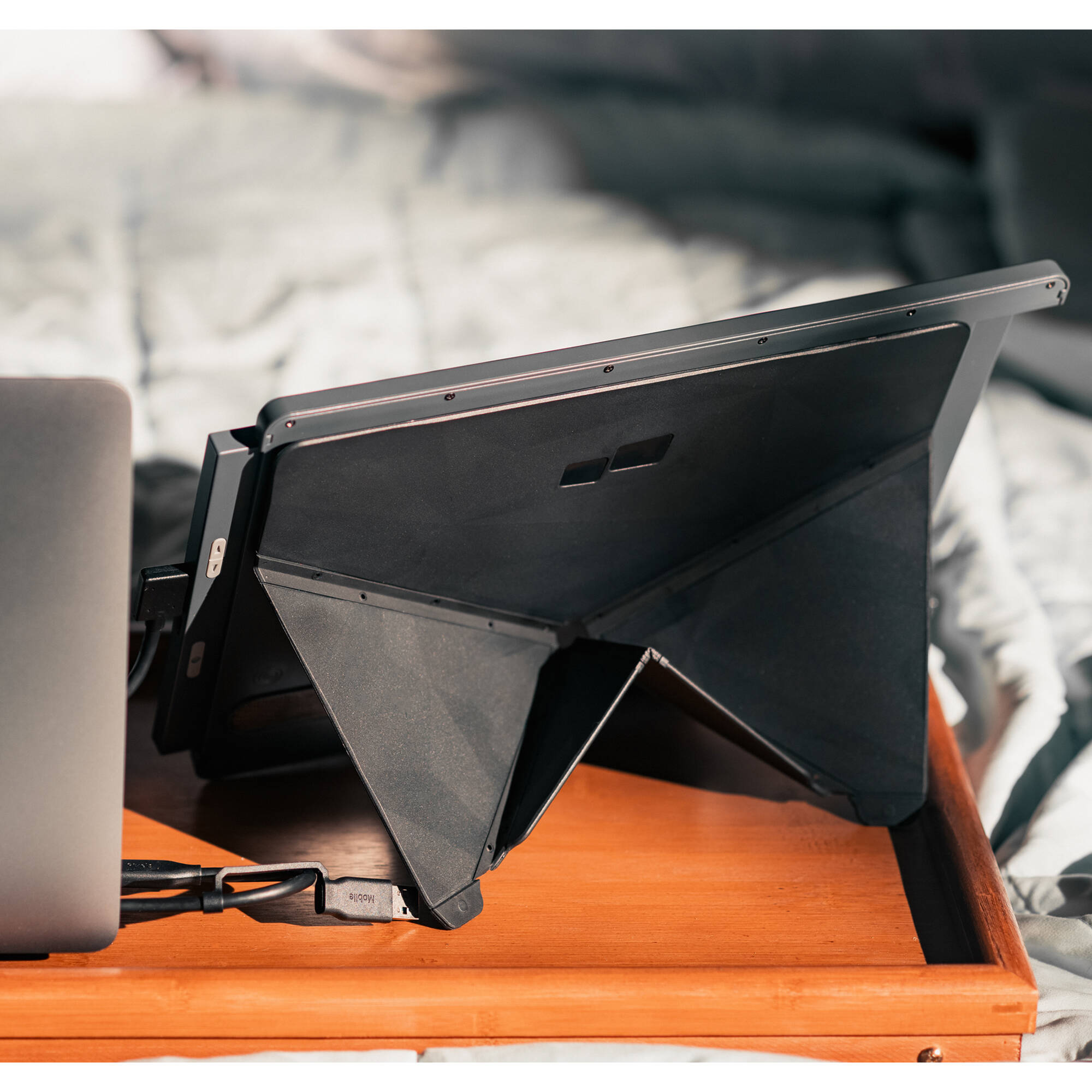 Mobile Pixels kickstand for Duex and TRIO series folded flat for portable monitor support — view 7