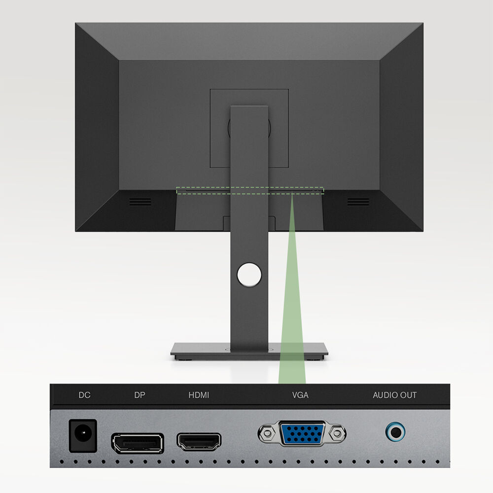 23.8-inch FHD LCD monitor with slim bezel, IPS panel, and dual HDMI ports — view 3