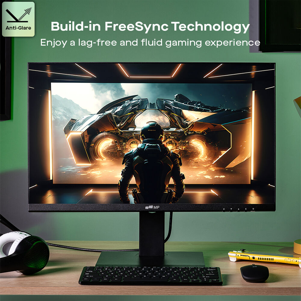 23.8-inch FHD LCD monitor with slim bezel, IPS panel, and dual HDMI ports — view 5