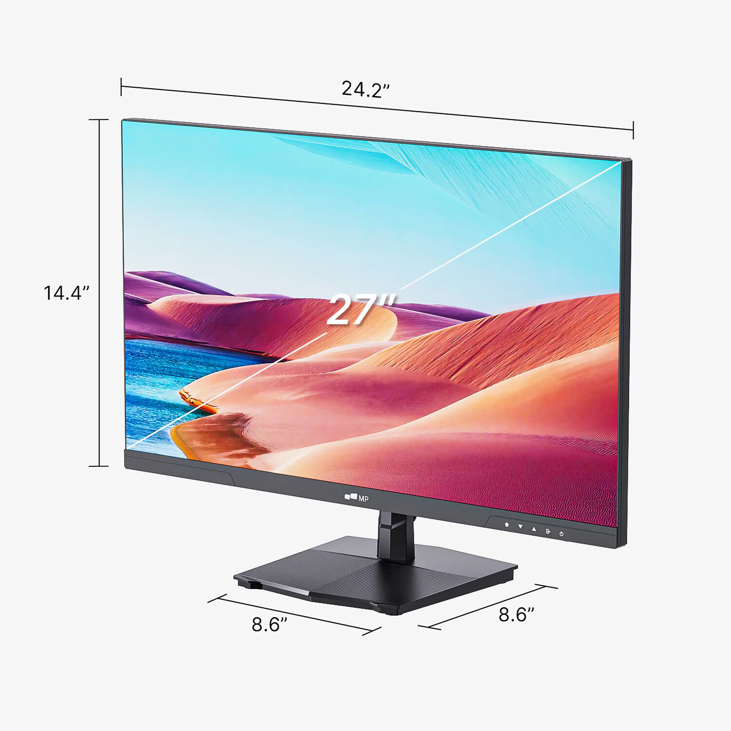 Mobile Pixels 27-inch UHD 4K IPS monitor with matte screen and dual HDMI inputs — view 5