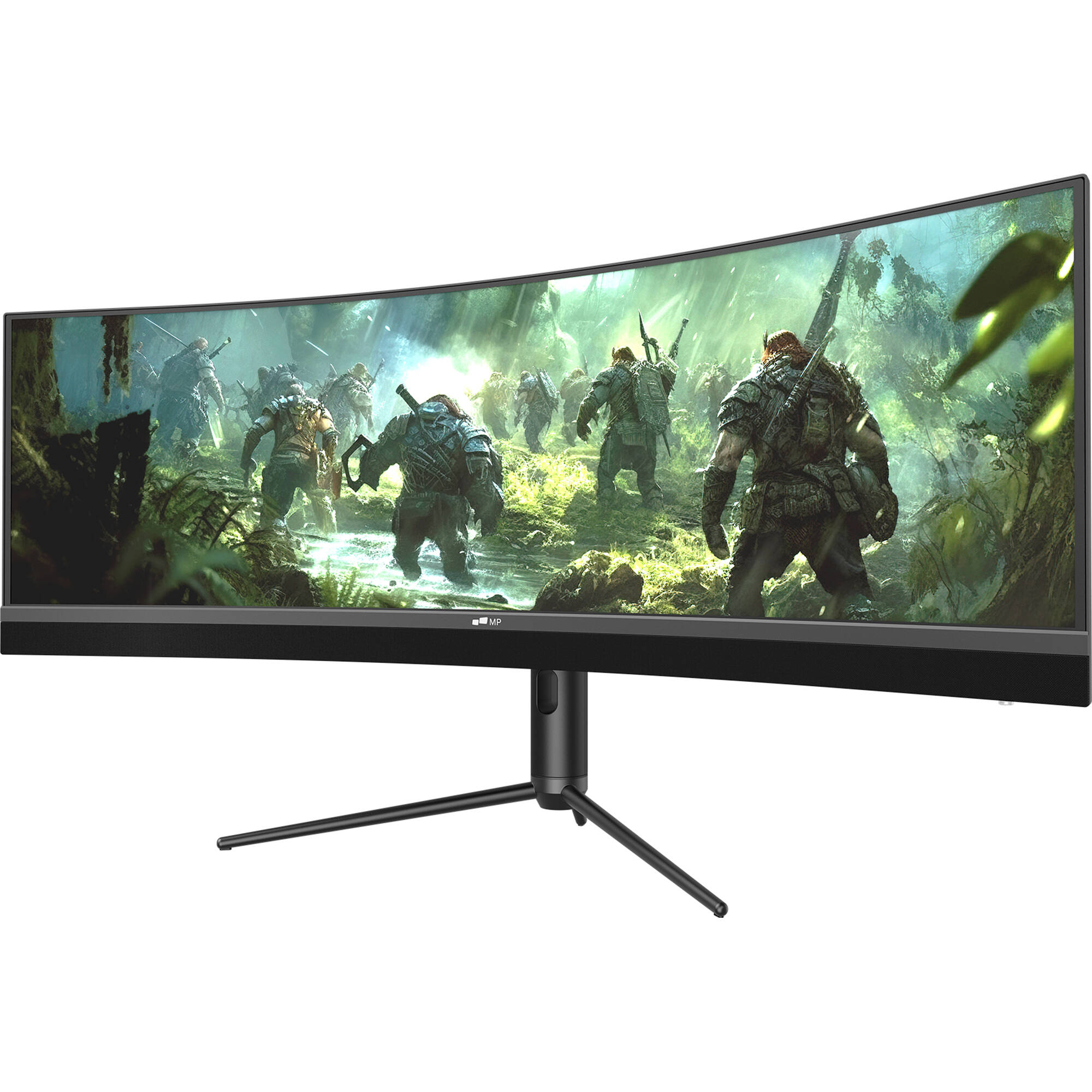 45-inch curved OLED DQHD ultrawide gaming monitor with 165Hz refresh and built-in speakers — view 2