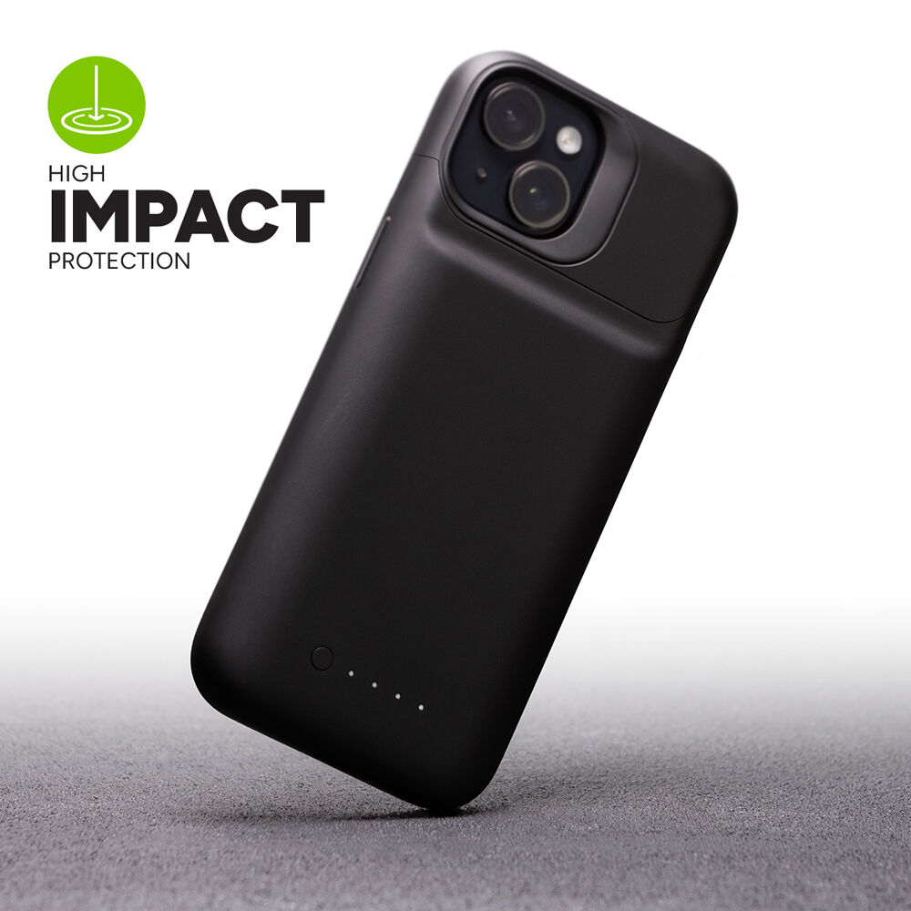 ZAGG Juice Pack battery case for iPhone 15 in a slim protective profile — view 2