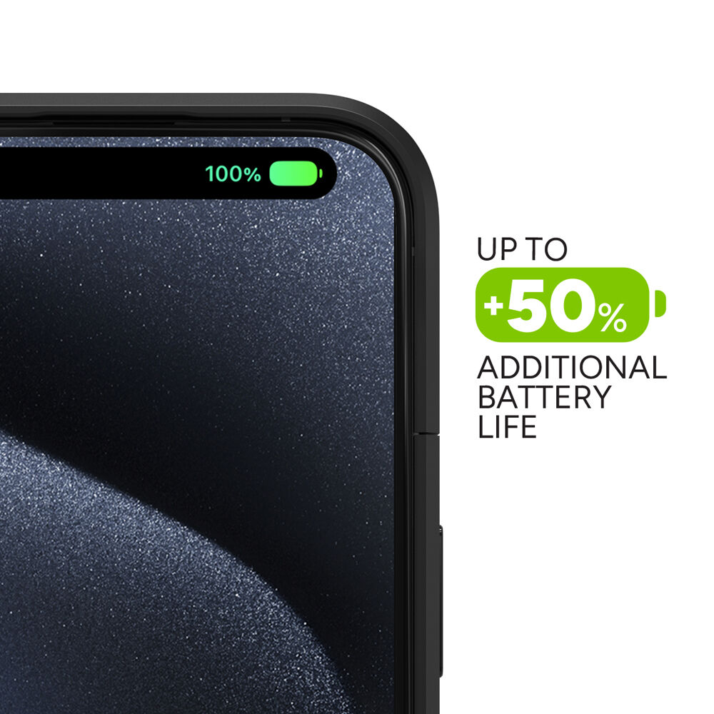 ZAGG Juice Pack battery case for iPhone 15 in a slim protective profile — view 4