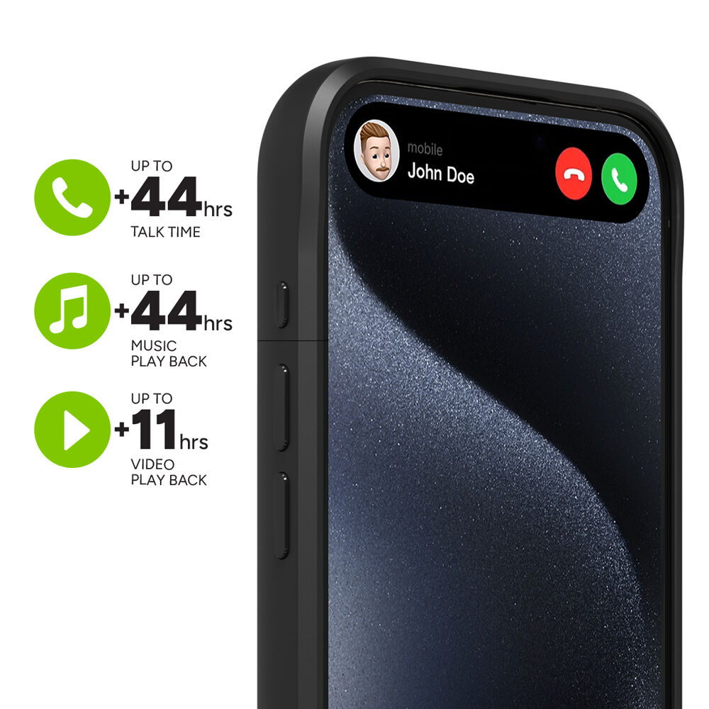 ZAGG Juice Pack battery case for iPhone 15 in a slim protective profile — view 5