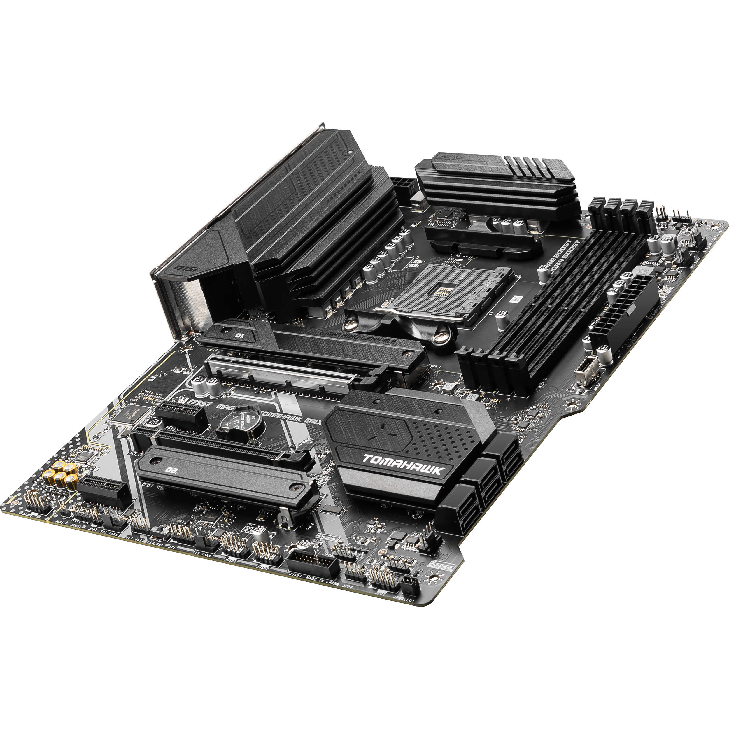MSI MAG B550 TOMAHAWK MAX WIFI ATX motherboard for AMD Ryzen with DDR4, PCIe 4.0, and onboard Wi‑Fi — view 4