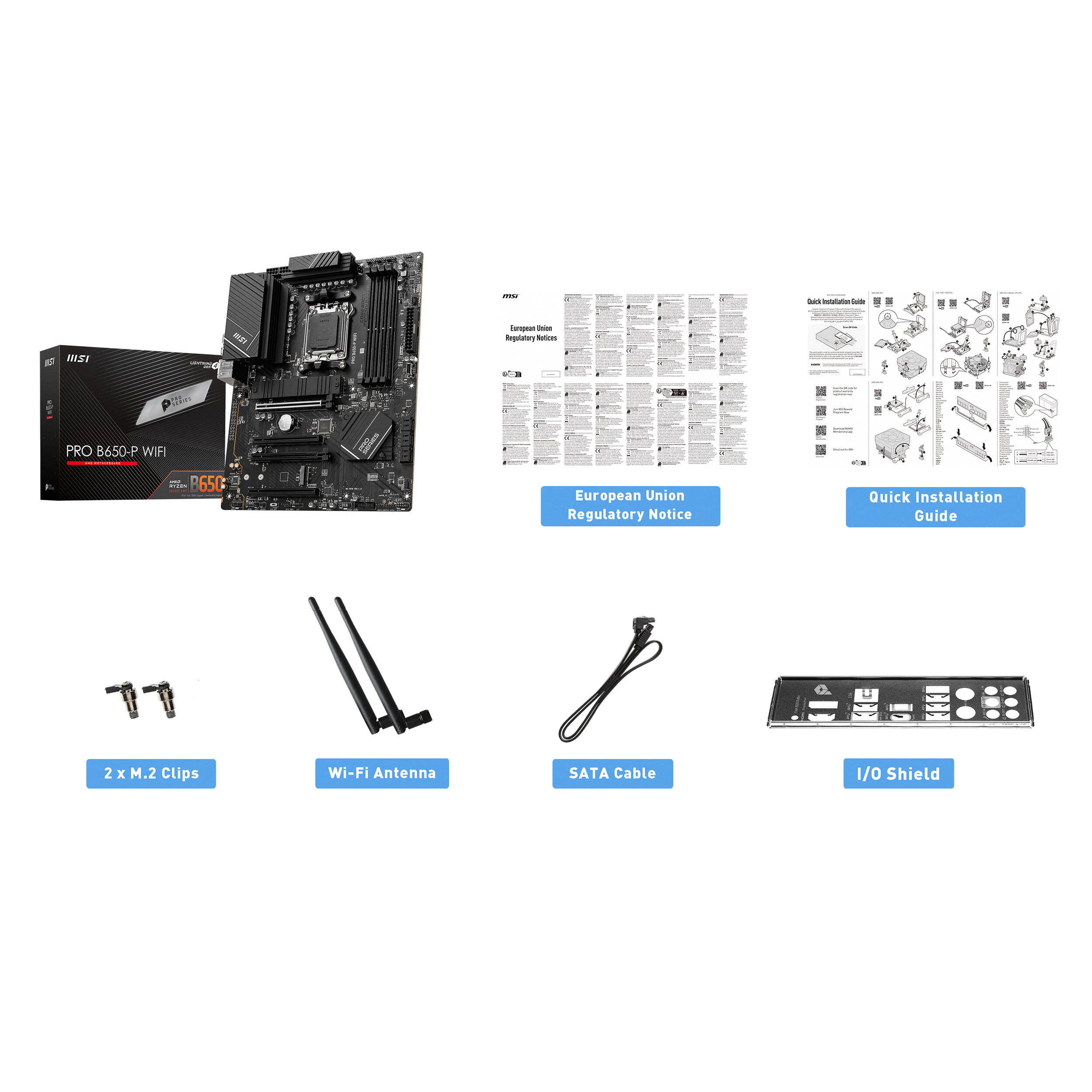 MSI PRO B650-P WIFI ATX motherboard for AMD Ryzen 7000 processors with DDR5 and Wi‑Fi 6E — view 6