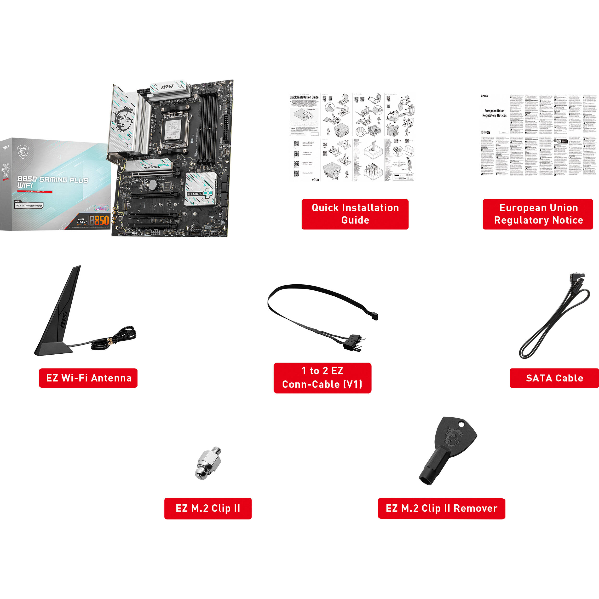 MSI B850 GAMING PLUS WIFI ATX motherboard for AMD AM5 gaming builds — view 6