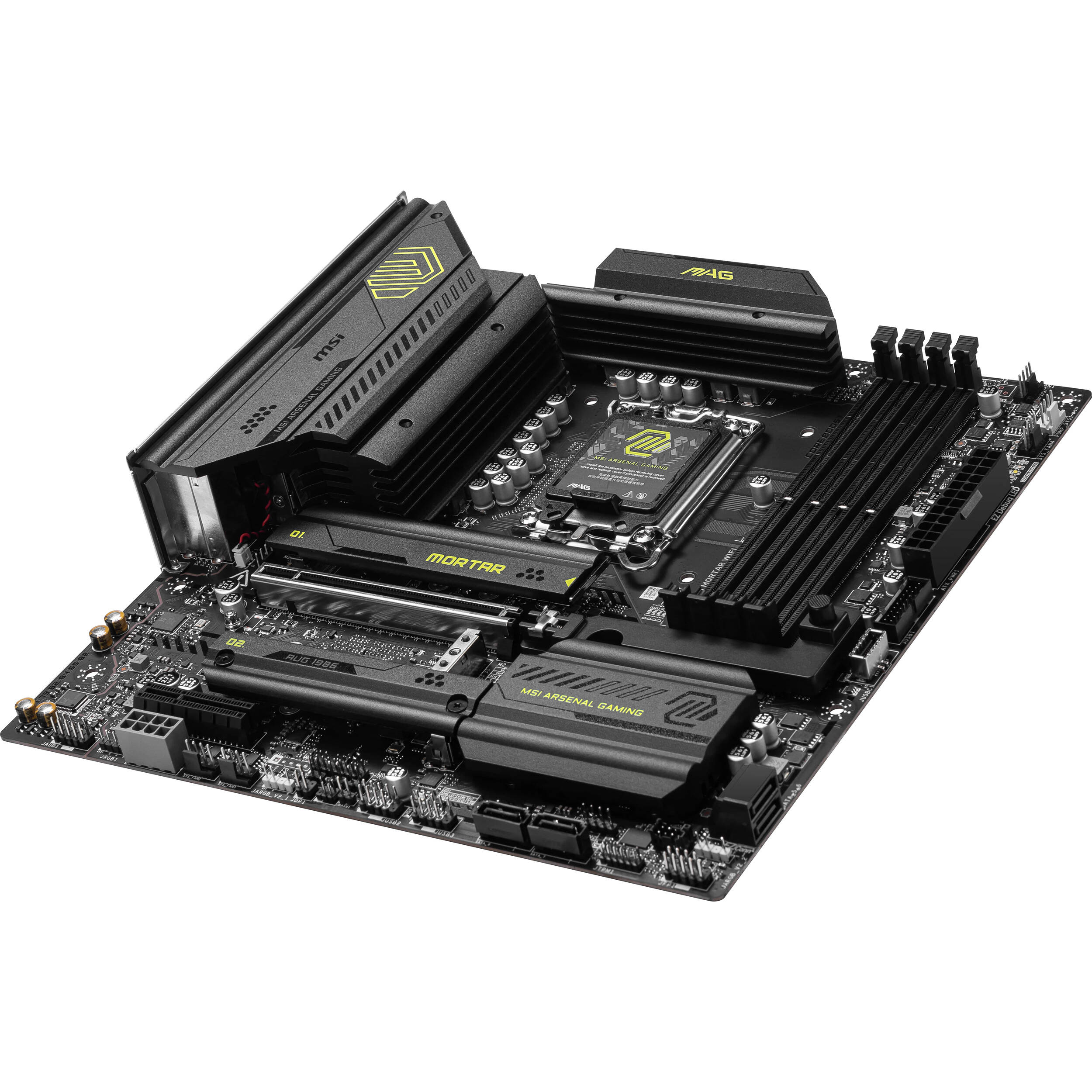 MSI MAG B860M MORTAR WIFI micro-ATX motherboard with Intel B860 chipset and Wi‑Fi — view 4