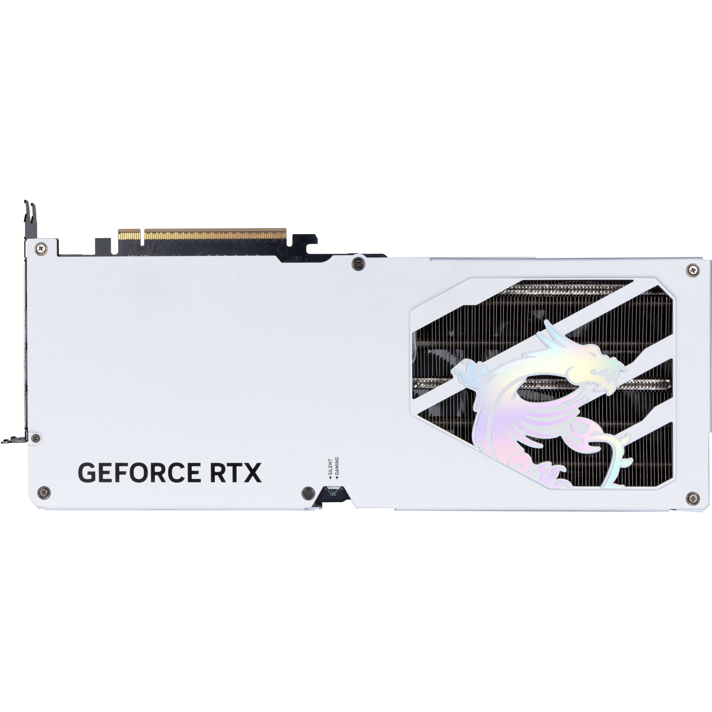 MSI GeForce RTX 5070 Ti 16G GAMING TRIO OC W white triple-fan graphics card — view 4
