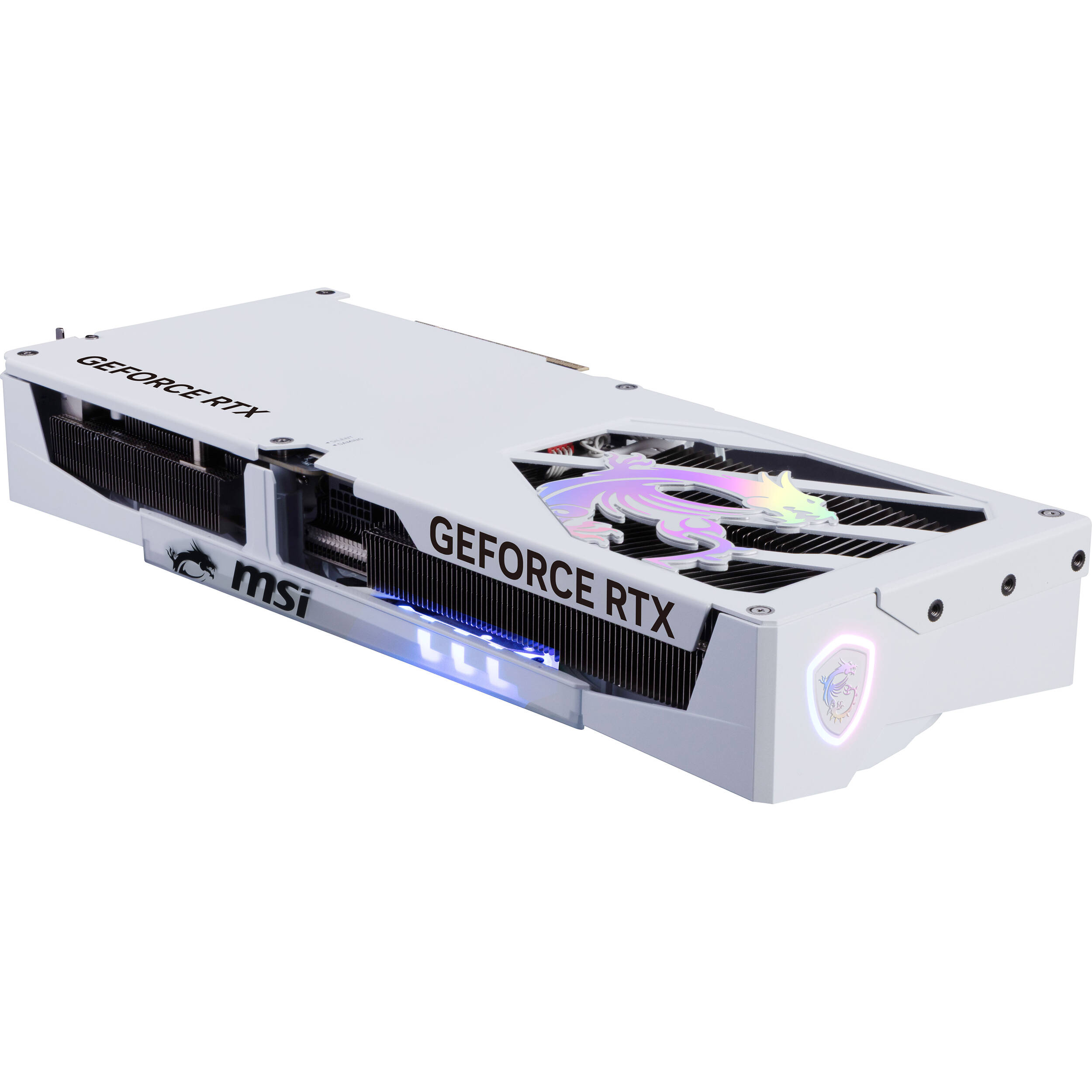 MSI GeForce RTX 5070 Ti 16G GAMING TRIO OC W white triple-fan graphics card — view 6