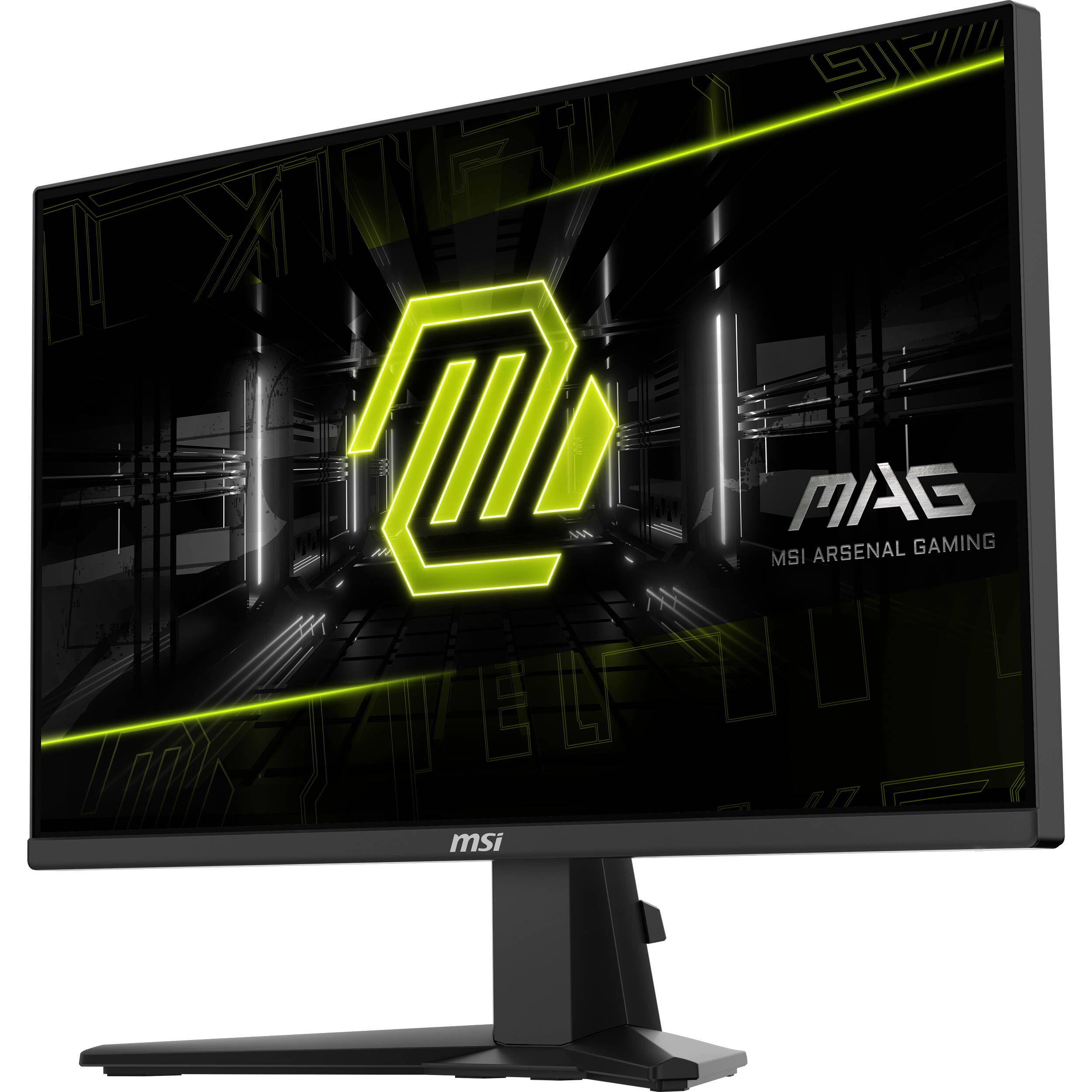 MSI MAG 255XF 25-inch flat gaming monitor with Rapid IPS panel, 300 Hz refresh rate, and metallic black finish — view 3