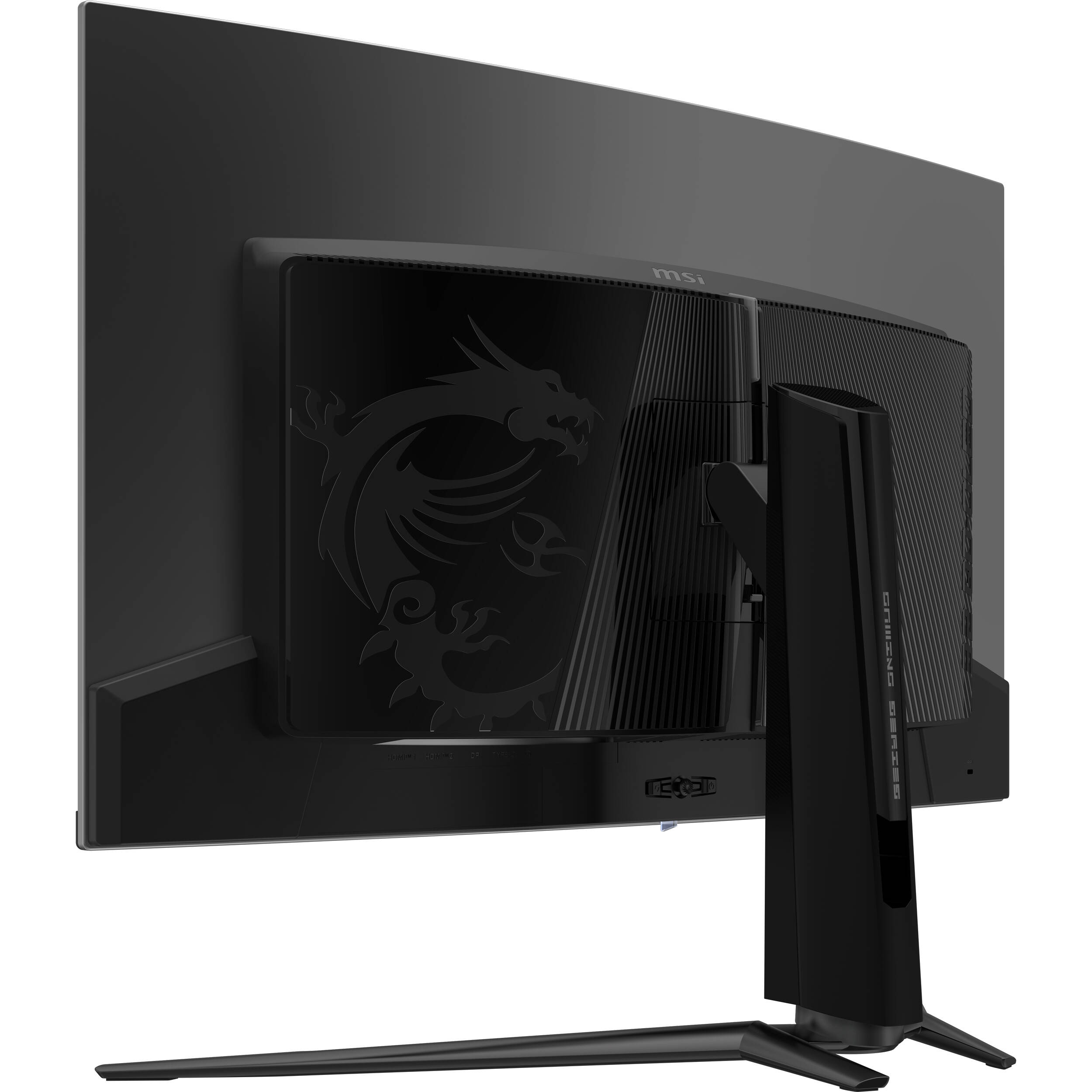 MSI MAG 321CUP QD-OLED curved 32-inch 4K gaming monitor in metallic black — view 4